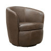 Parker Living Barolo - Vintage Brown 100% Italian Leather Swivel Club Chair
