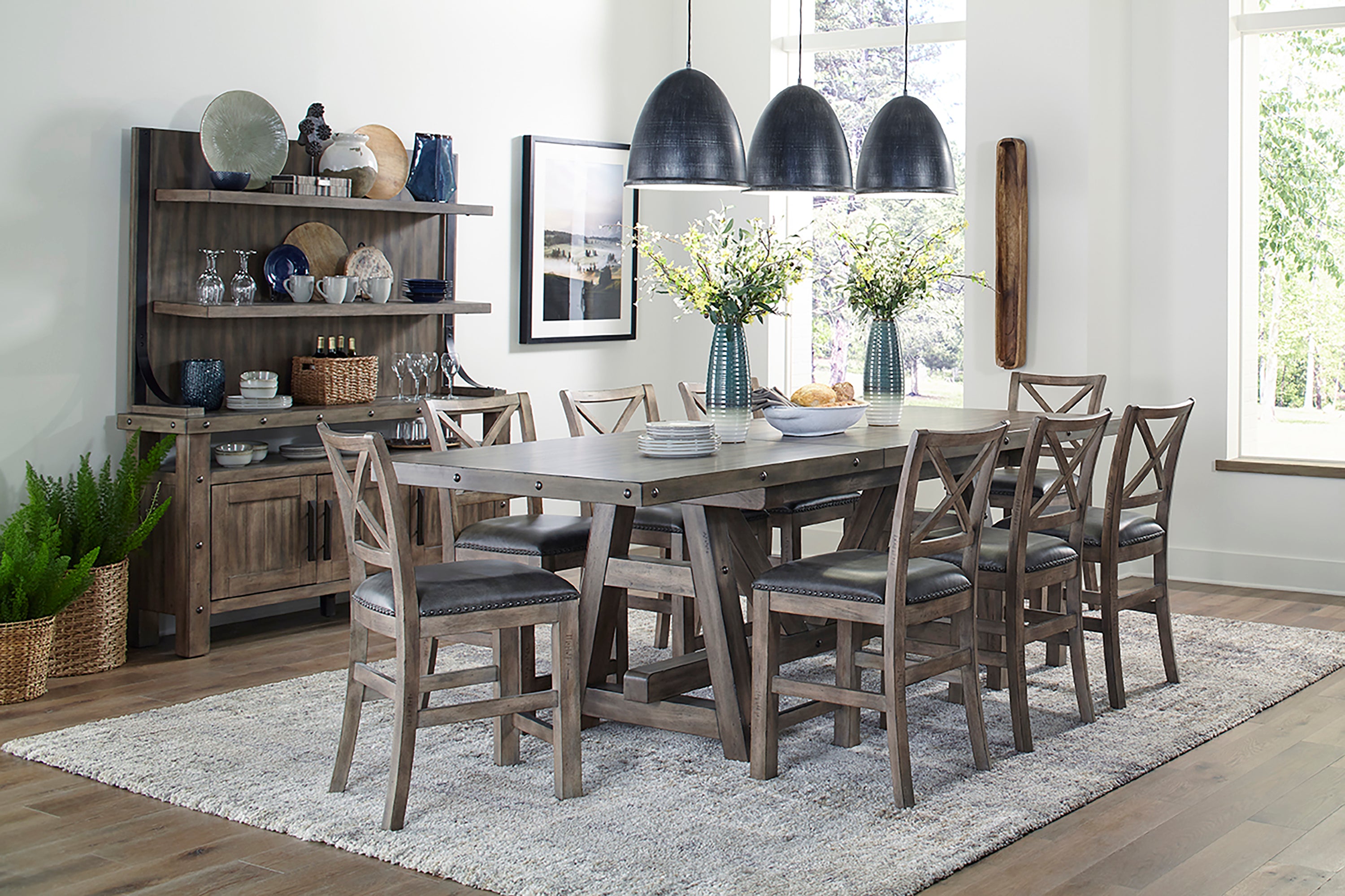 Parker House Lodge Dining 66 In. Buffet with Bar Hutch