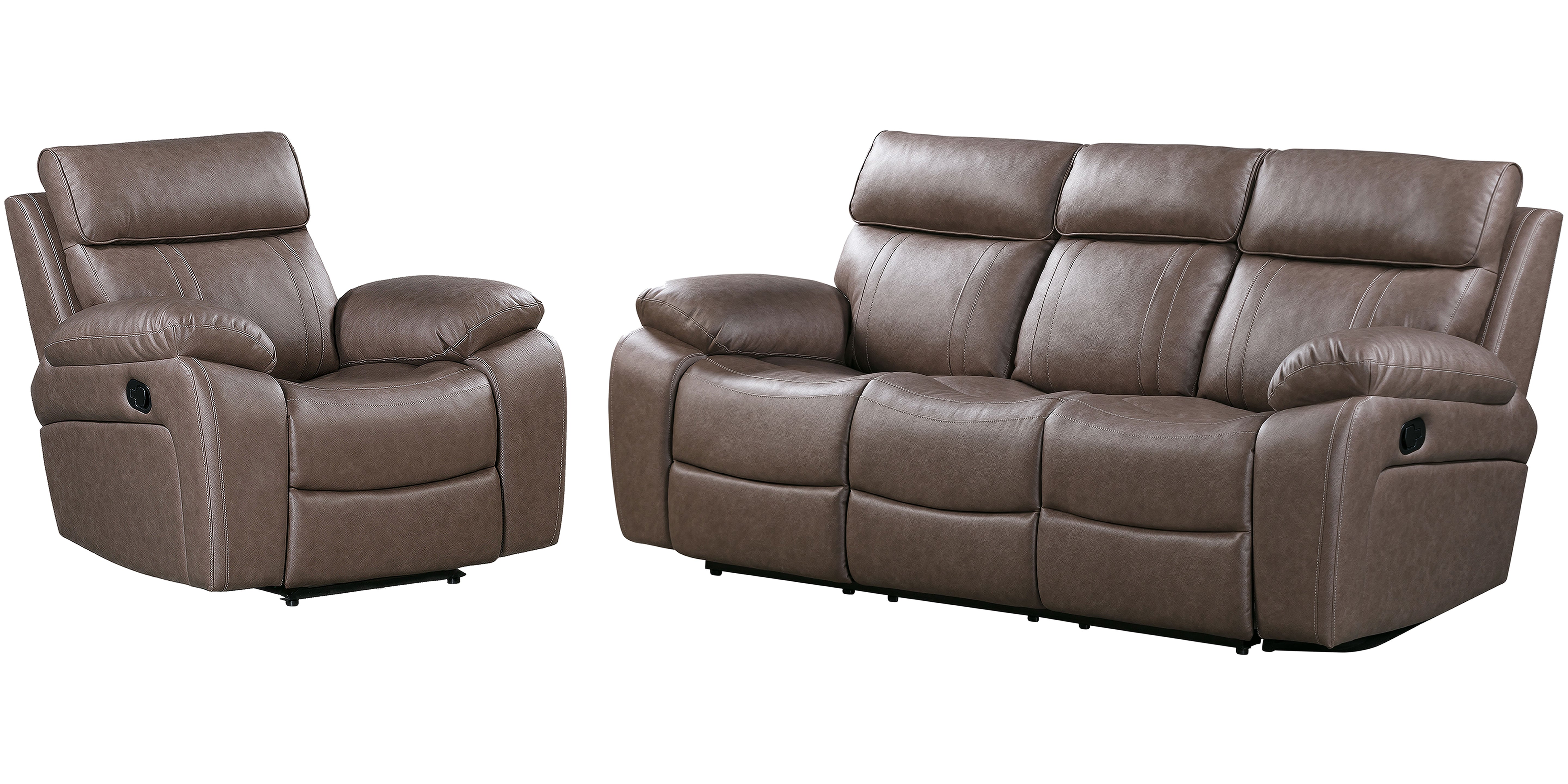 Parker Living Theon - Stokes Toffee Manual Reclining Sofa and Recliner