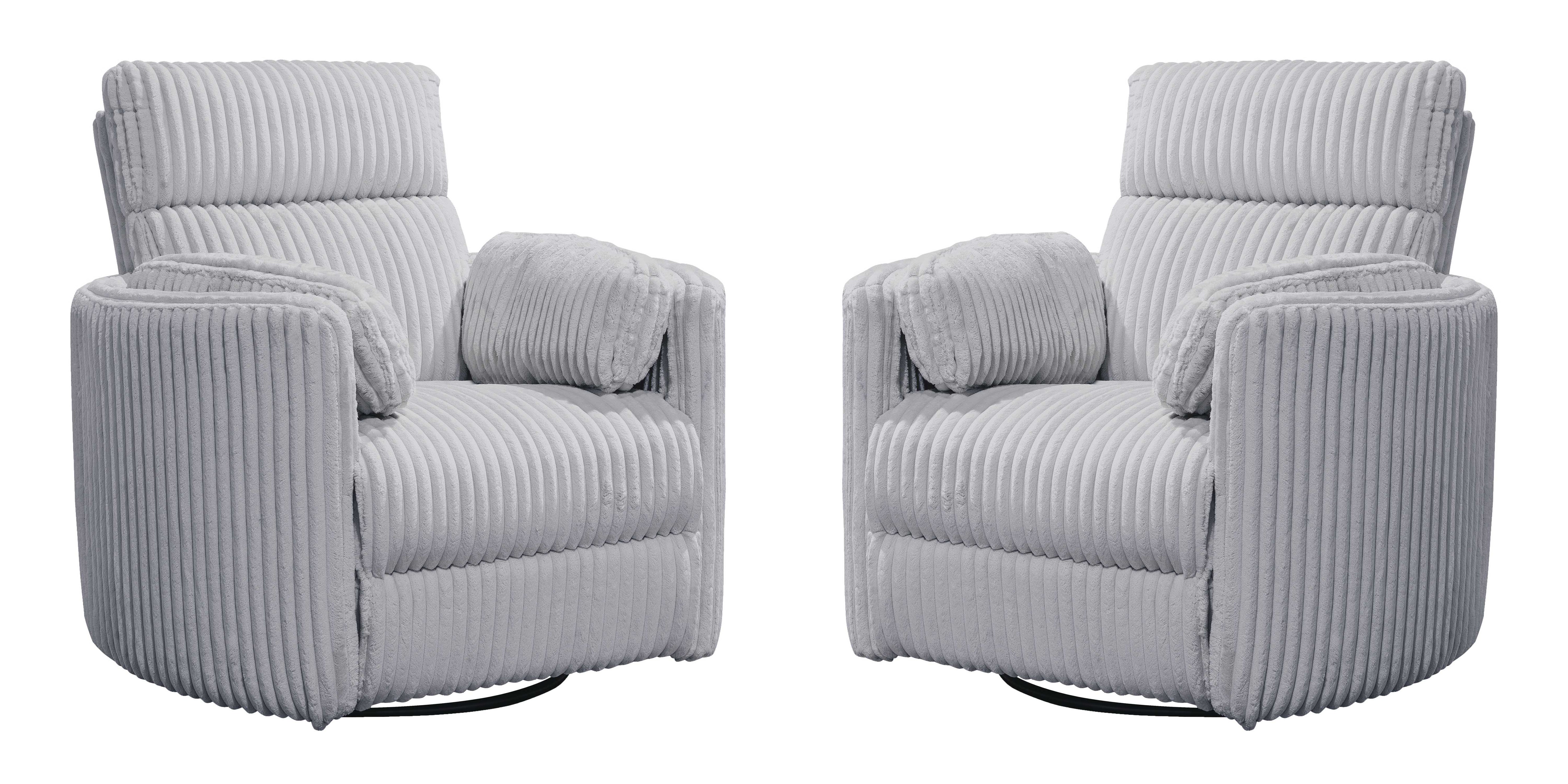 Parker Living Radius - Mega Grey Power Swivel Glider Recliner Two Pack