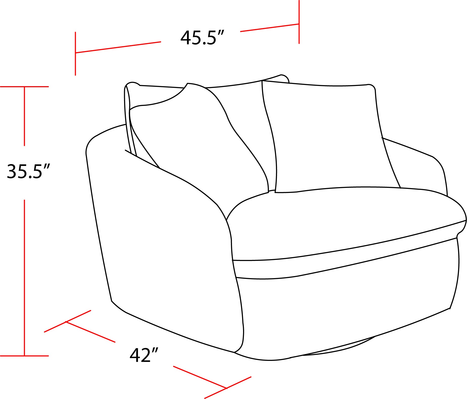 Parker Living Boomer - Mega Ivory Large Swivel Chair with 2 Toss Pillows