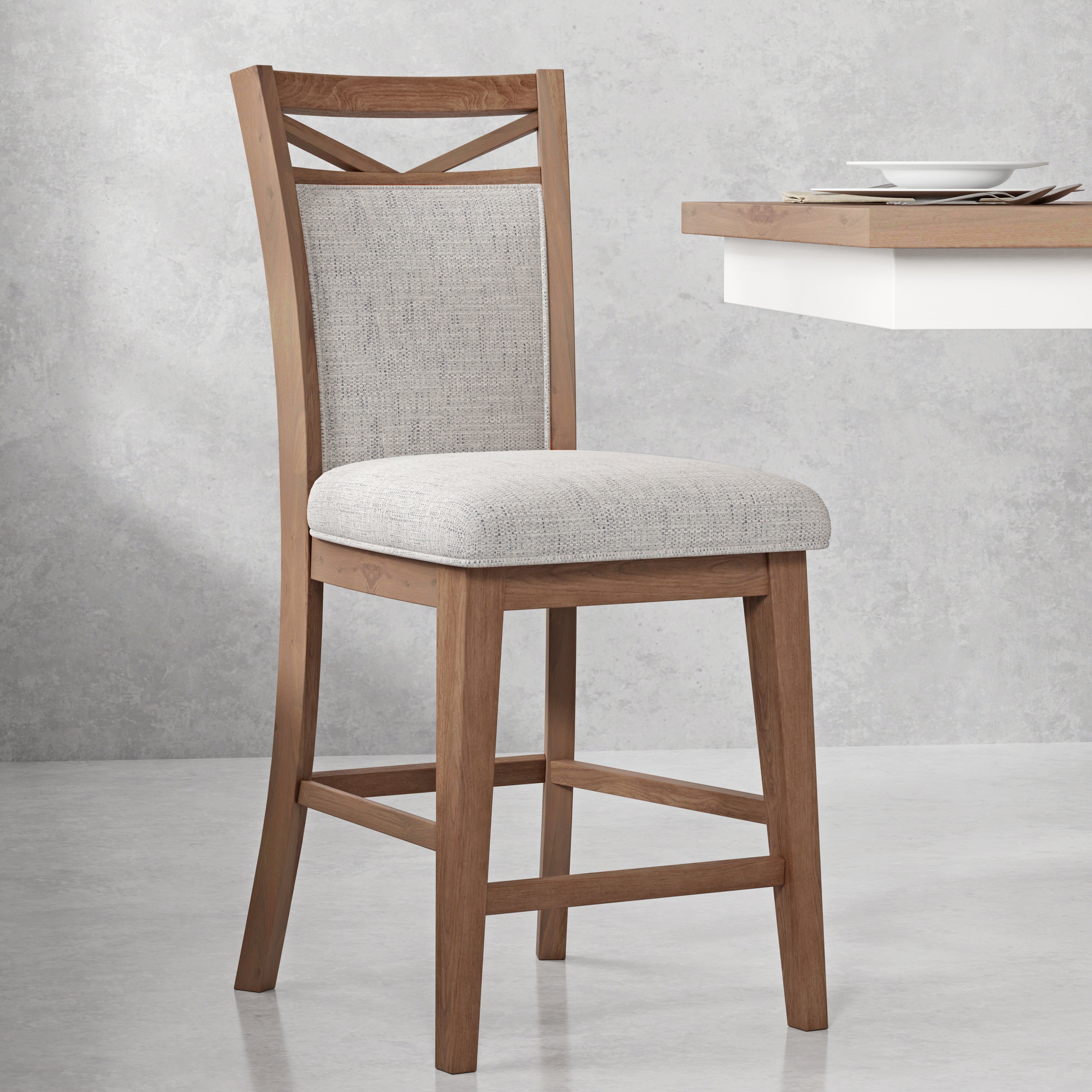 Parker House Americana Modern Dining Island Counter Height Table with 6 upholstered chairs