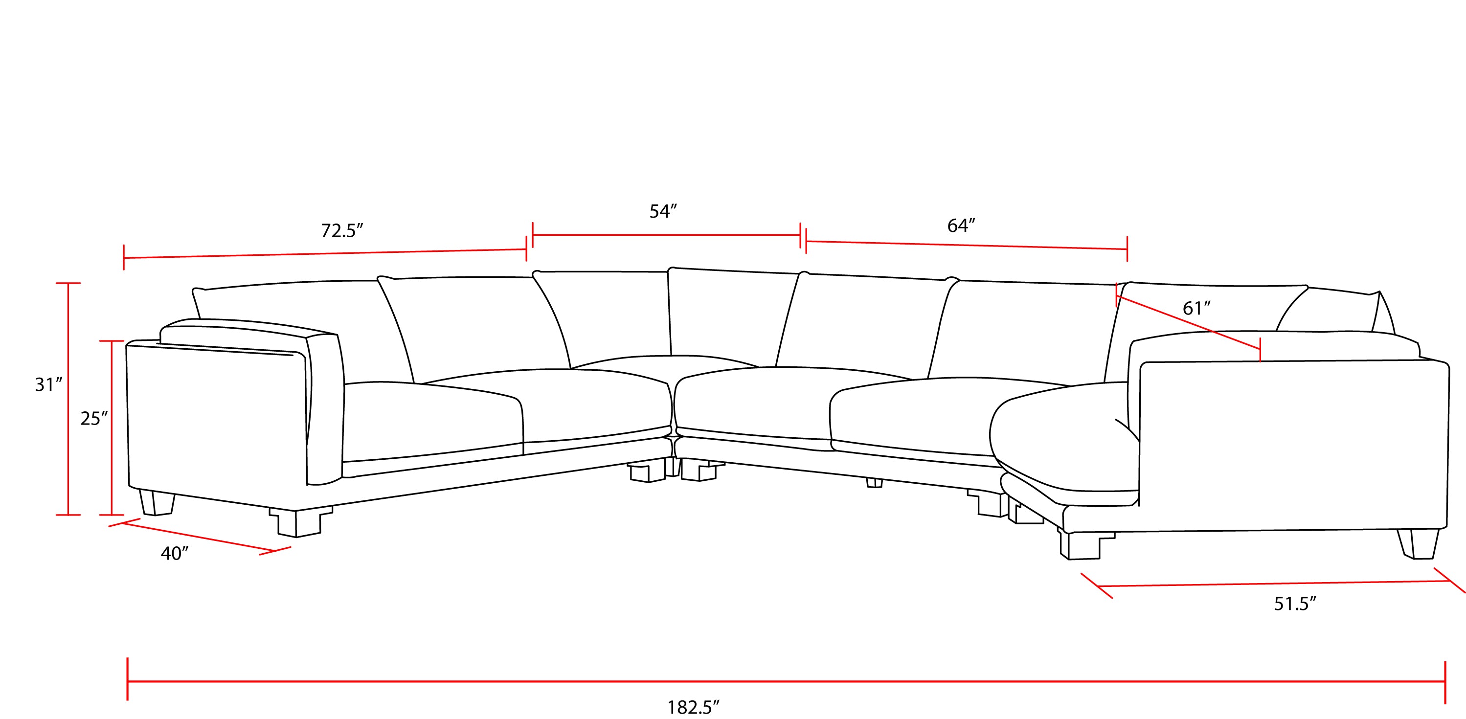 Parker Living Escape - Mirage Mist 4 Piece Modular Sectional - SESC-PACK4A-MRMS