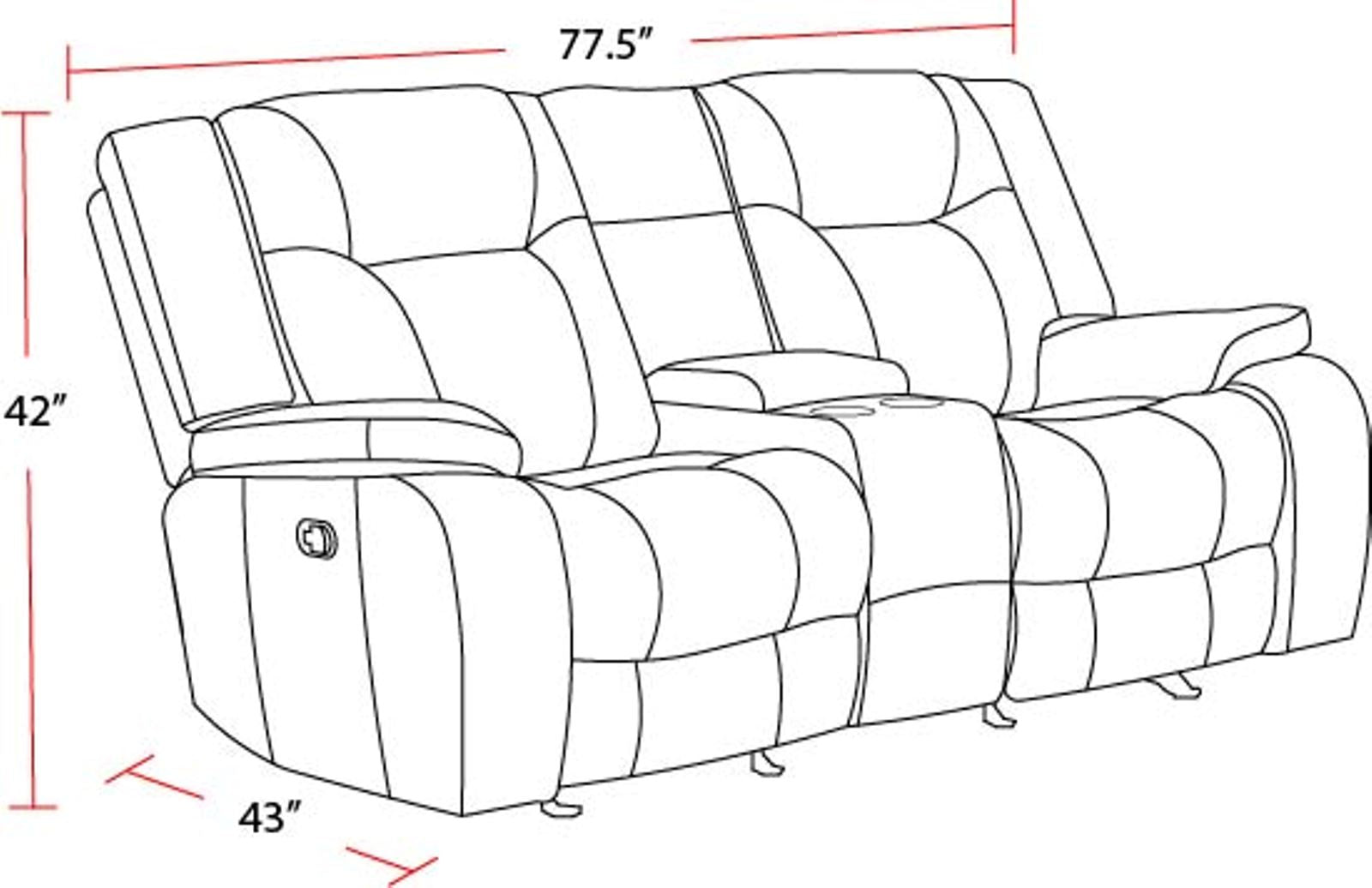 Parker Living Blake - Desert Taupe Reclining Console Loveseat