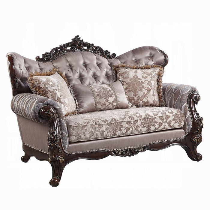 Benbek Loveseat With 3 Pillows - Ideal Furniture (Fresno,CA)