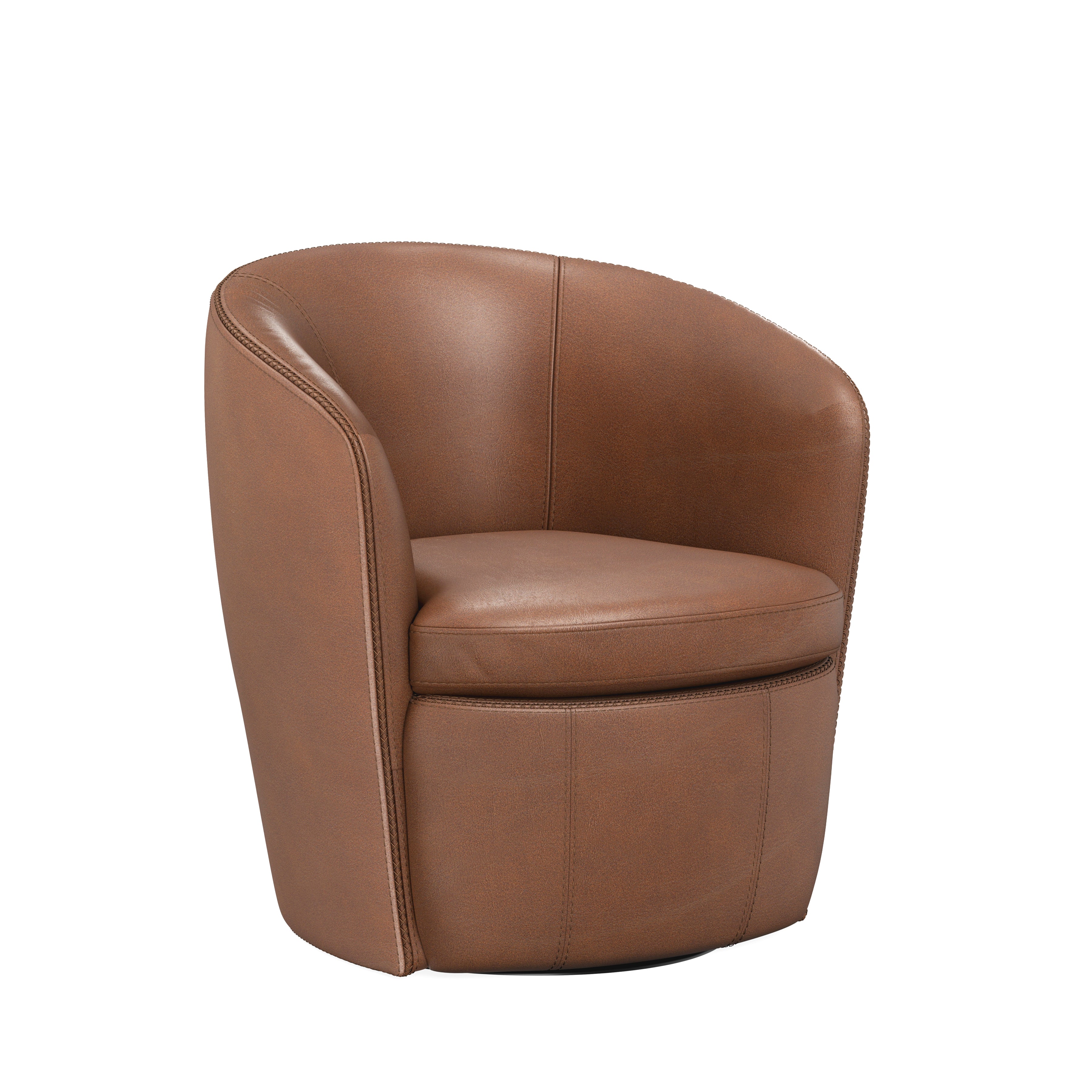 Parker Living Barolo - Vintage Whiskey 100% Italian Leather Swivel Club Chair