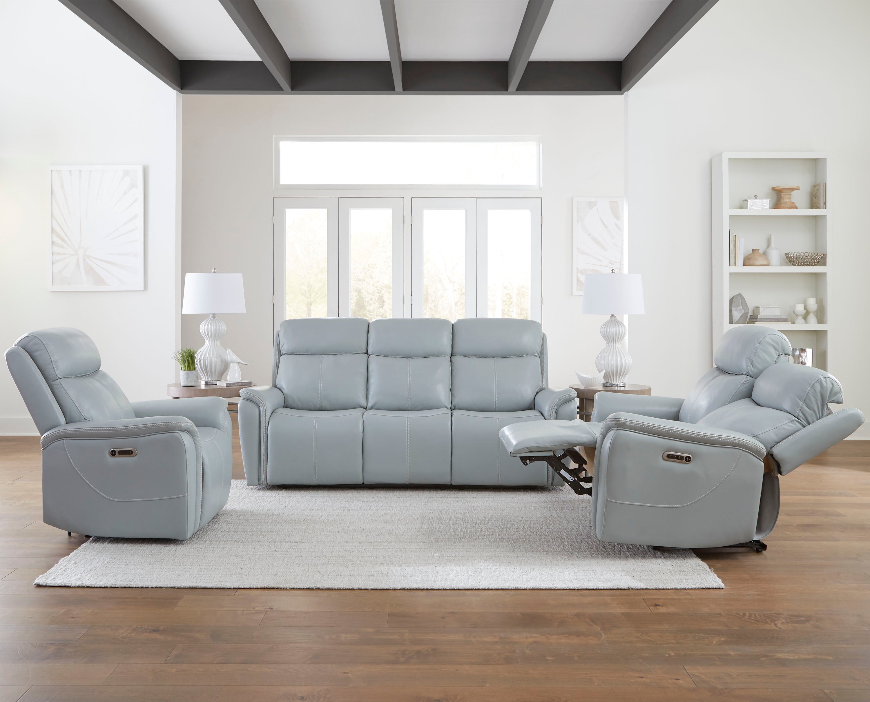 Parker Living Cascade - Seamist Grey Power Recliner Two Pack