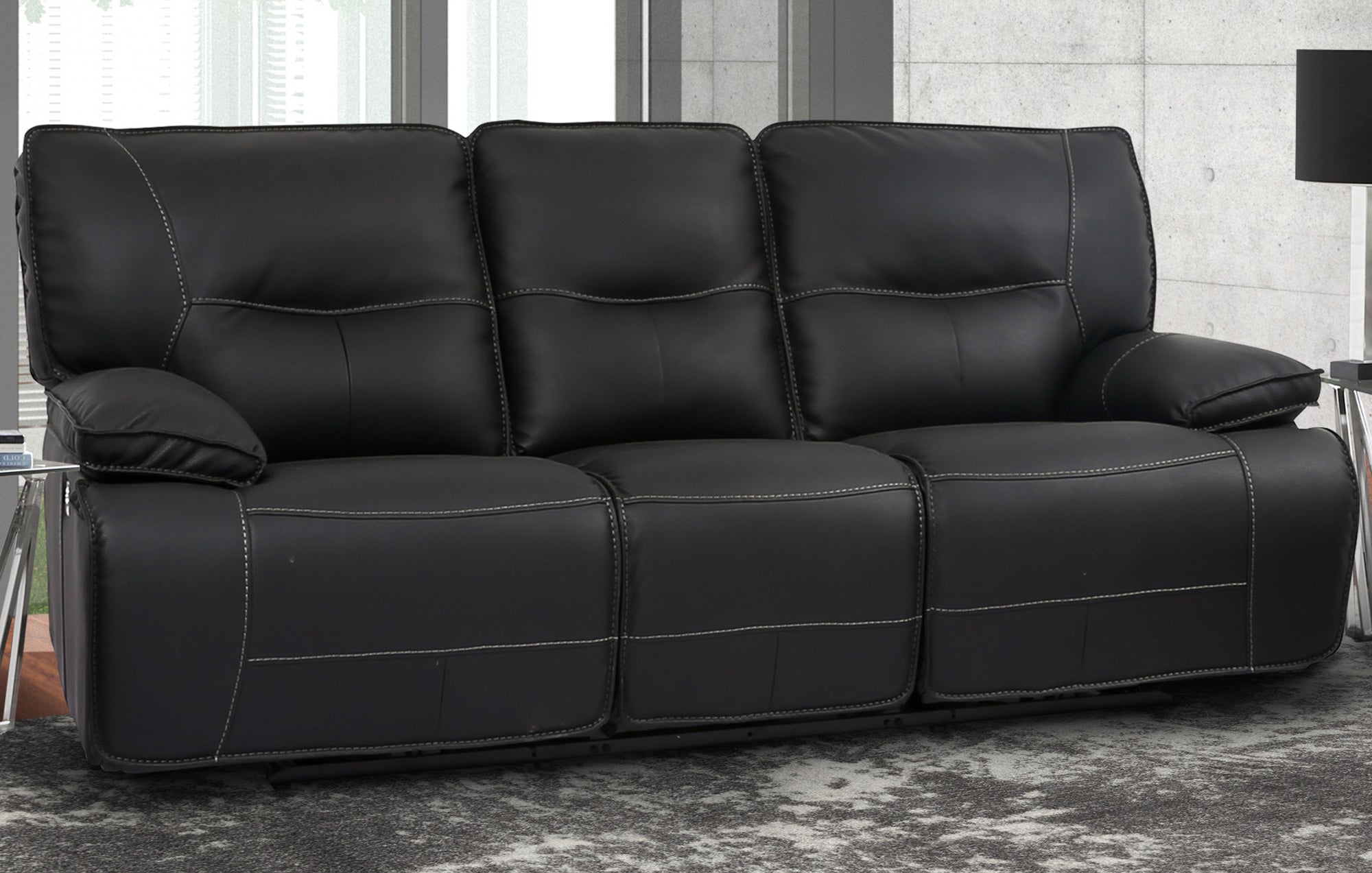 Parker Living Spartacus - Black Power Reclining Sofa Loveseat and Recliner
