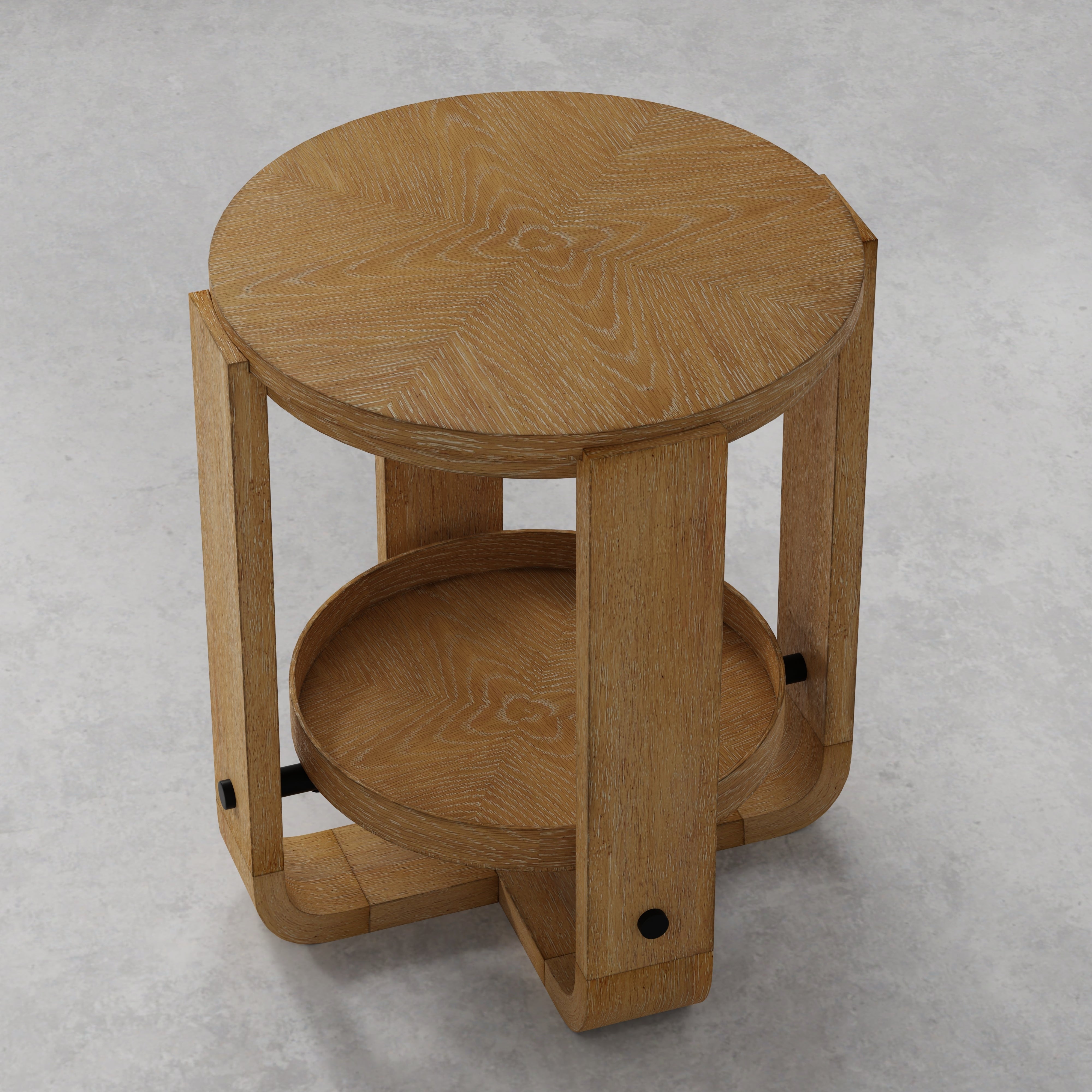 Parker House Escape Round End Table with Shelf