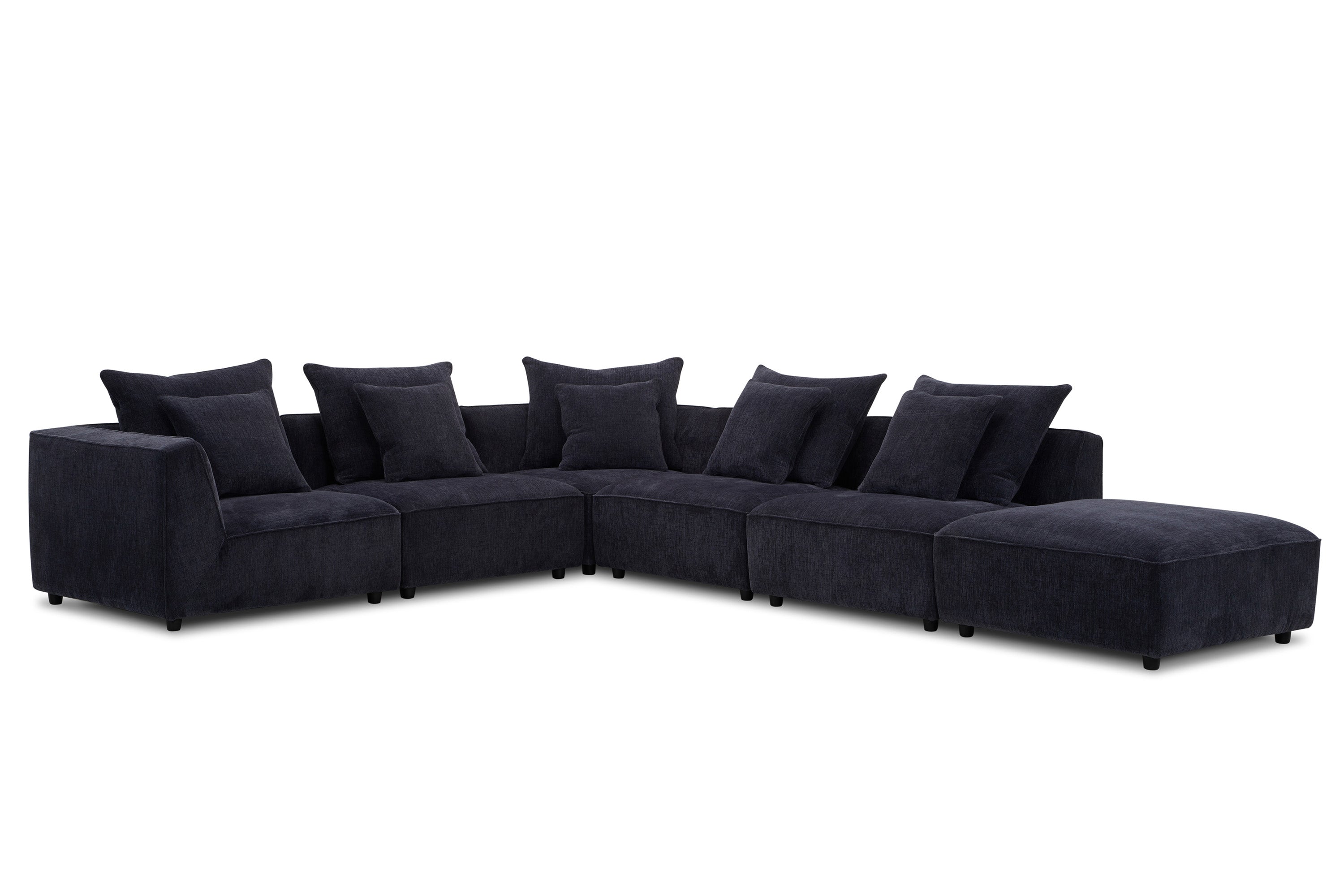 Parker Living Recess - Reptile Blue 6 Piece Modular Sectional