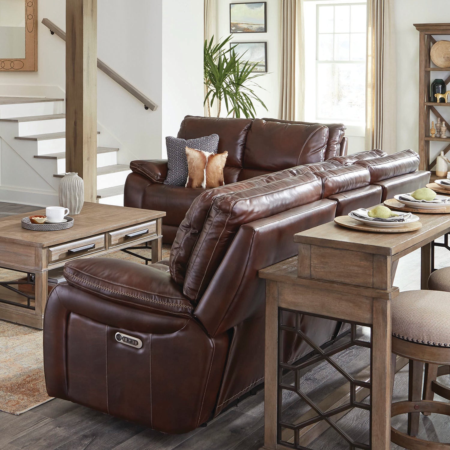 Parker Living Vail - Burnt Sienna Power Reclining Sofa and Loveseat