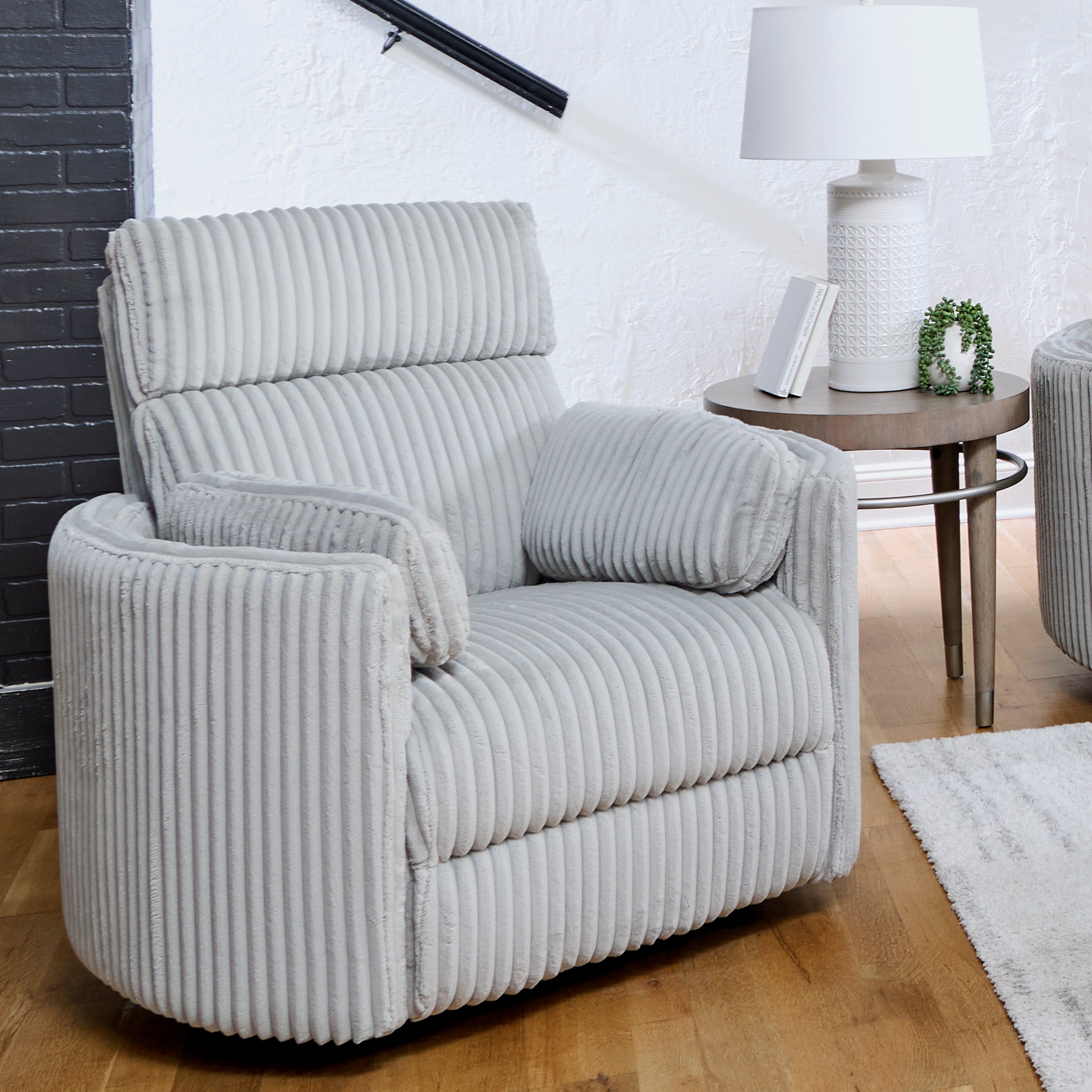 Parker Living Radius - Mega Grey Power Swivel Glider Recliner Two Pack