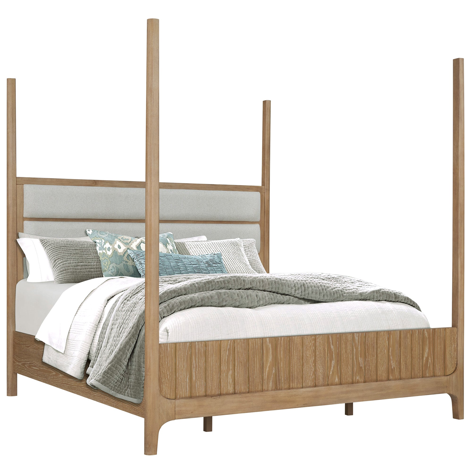 Parker House Escape - Bedroom Queen Poster Bed with 2 Nightstands