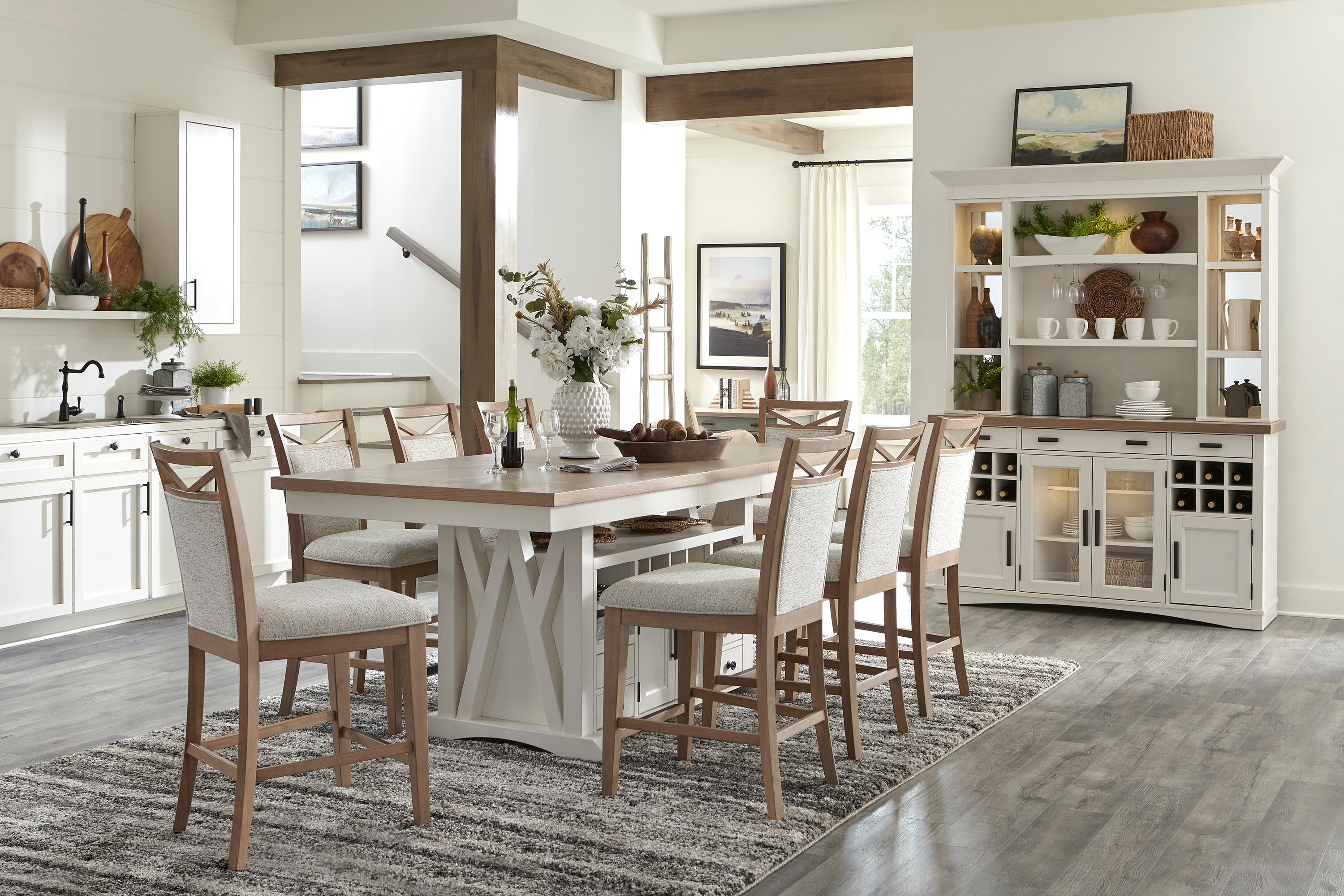 Parker House Americana Modern Dining Upholstered Counter Chair (2/CTN Sold in pairs)
