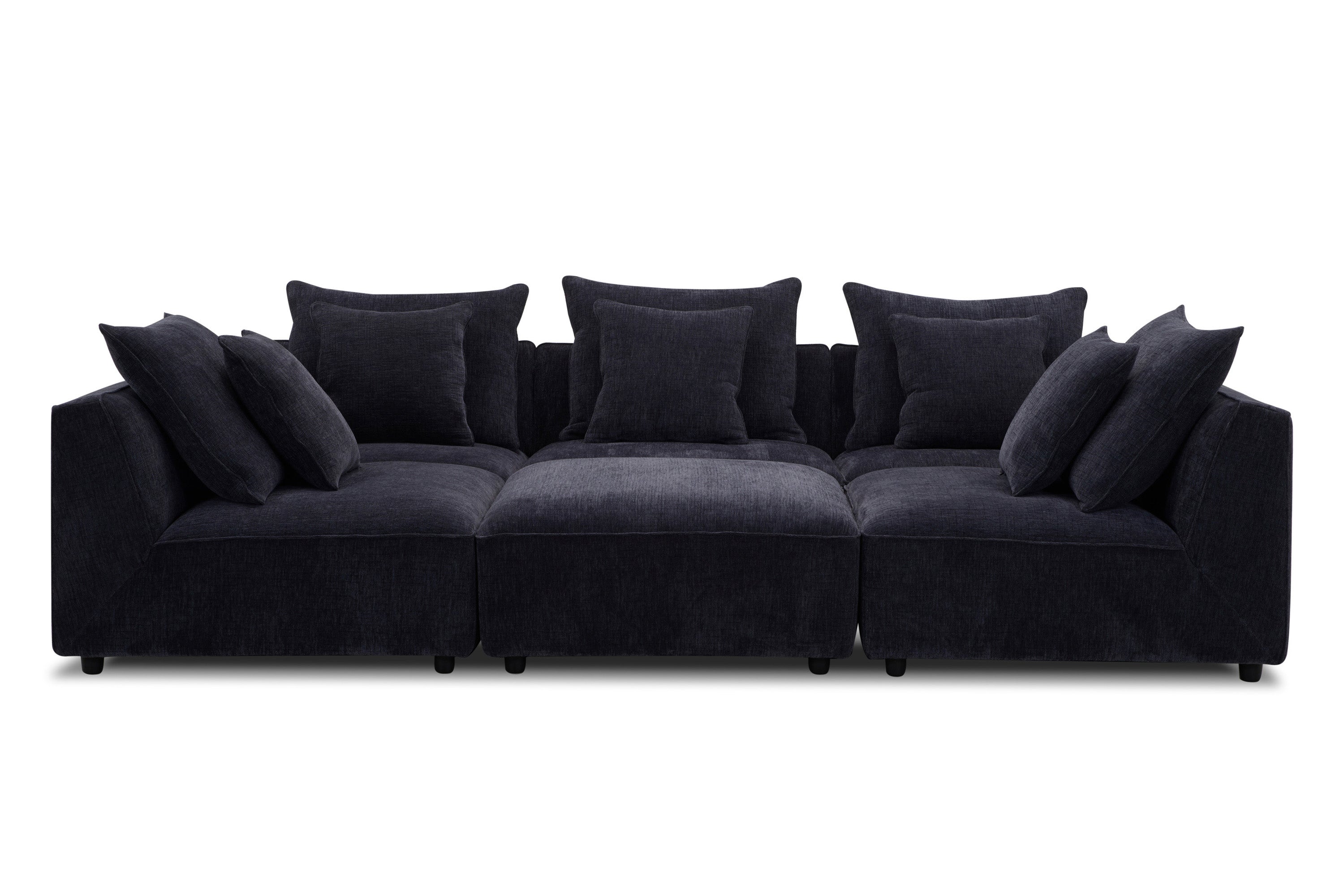 Parker Living Recess - Reptile Blue 6 Piece Modular Sectional