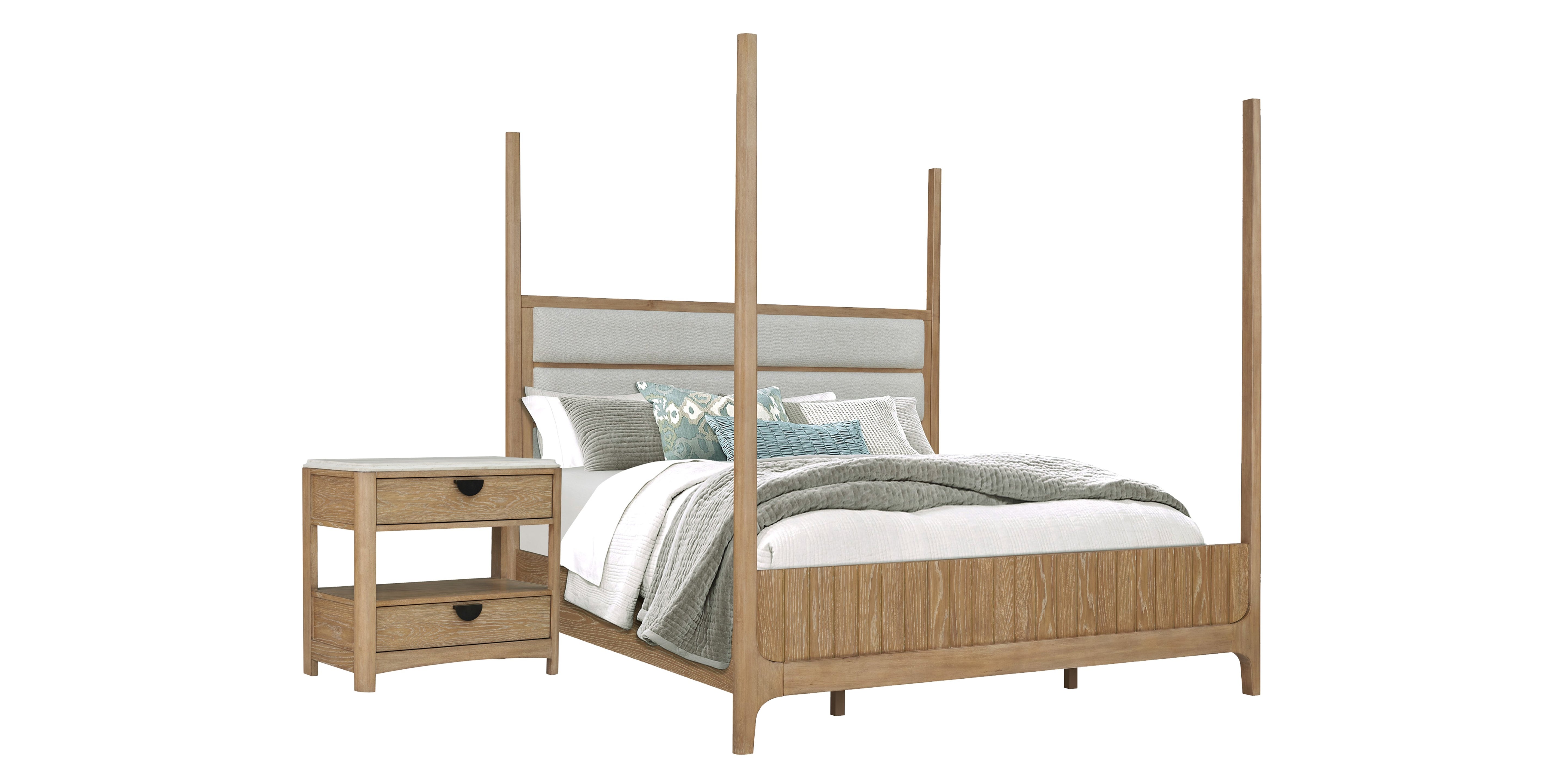 Parker House Escape - Bedroom Queen 5/0 Poster Bed & Nightstand