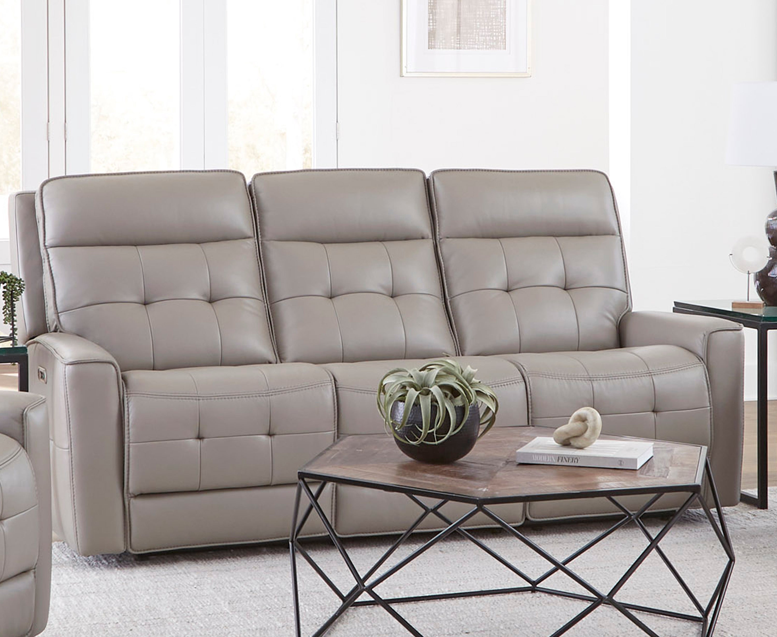 Parker Living Canterbury - Pewter Power Reclining Zero Gravity Sofa and Loveseat