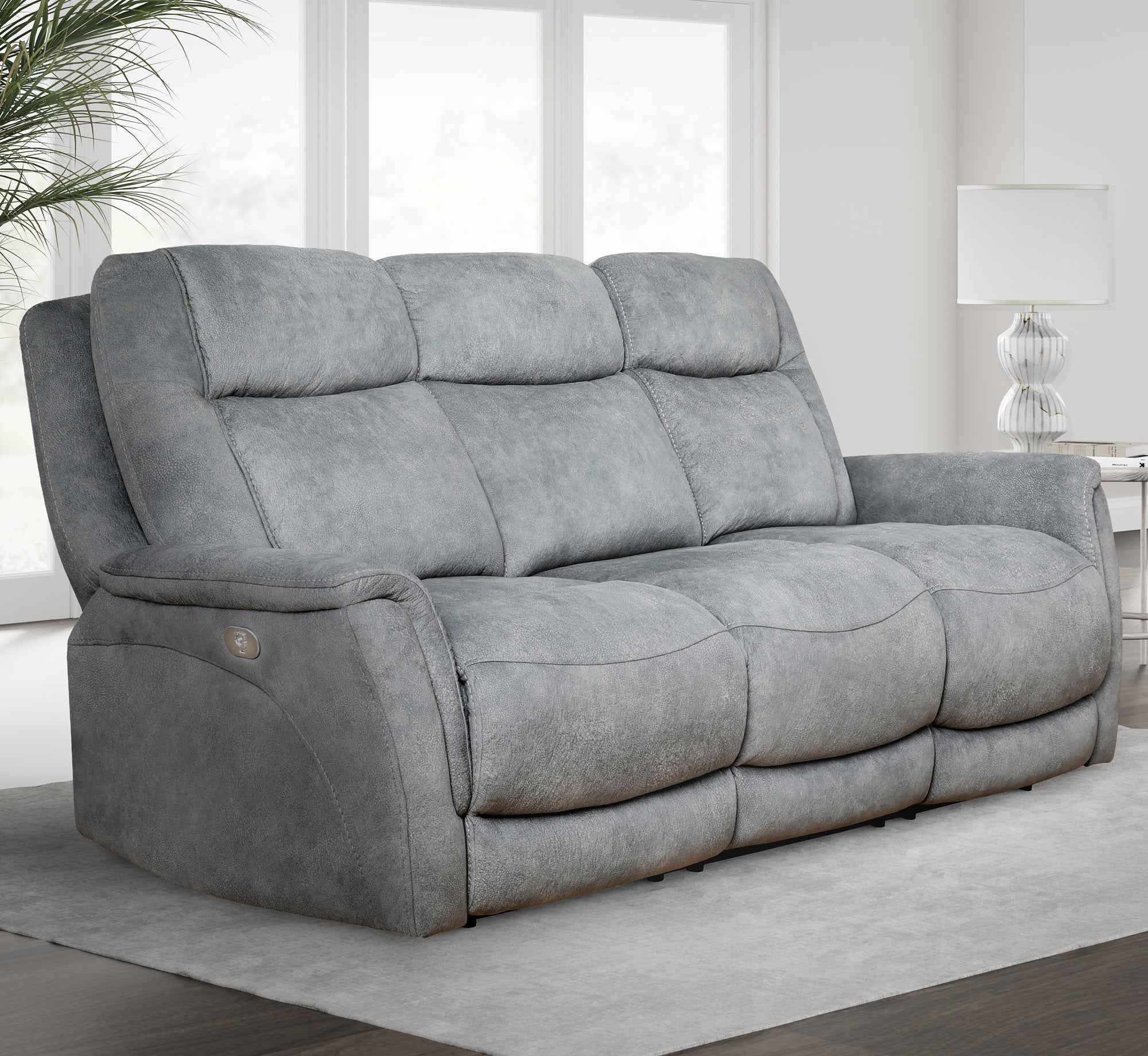 Parker Living Linus - Hudson Grey Zero Gravity Power Reclining Sofa