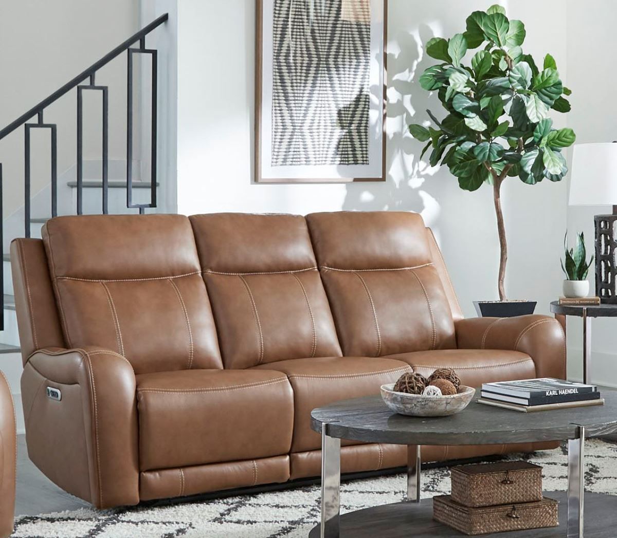 Parker Living Haywood - Butternut Power Reclining Sofa Loveseat and Recliner