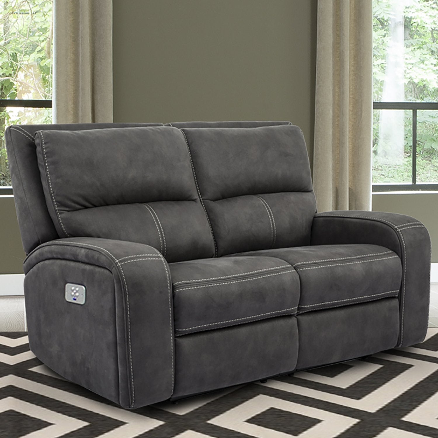 Parker Living Polaris - Slate Power Reclining Sofa Loveseat and Recliner