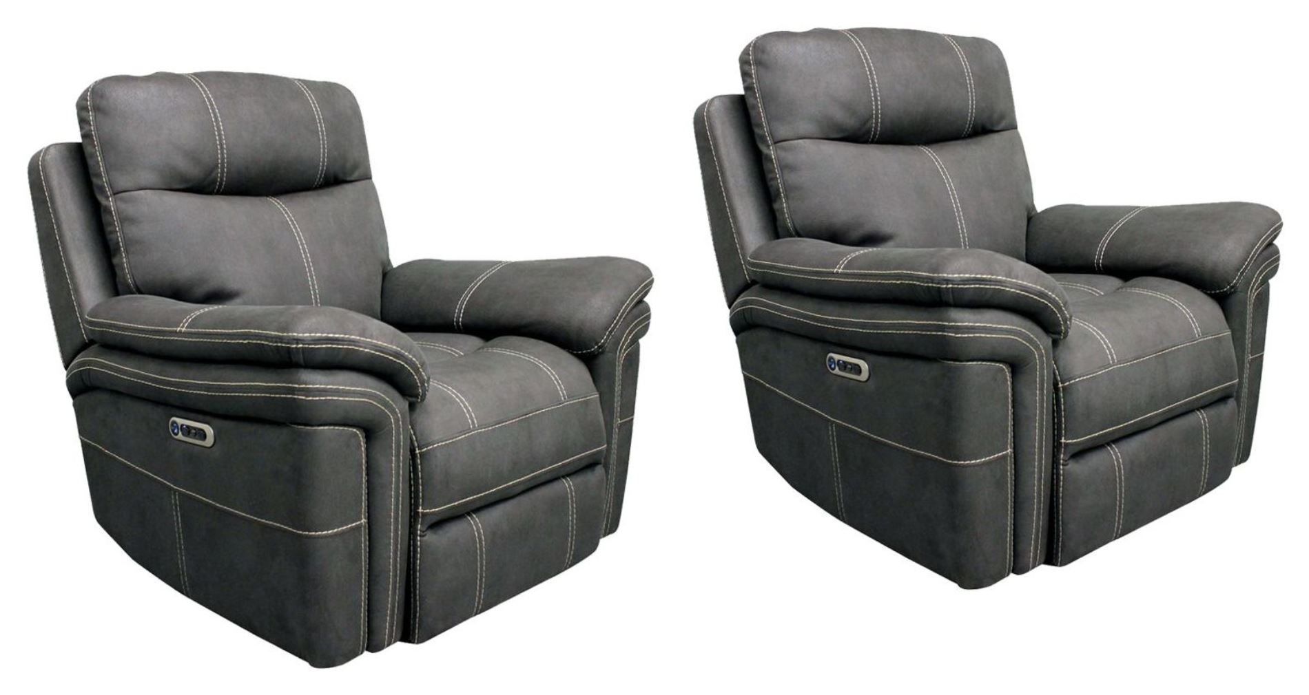 Parker Living Mason - Charcoal Power Recliner Two Pack