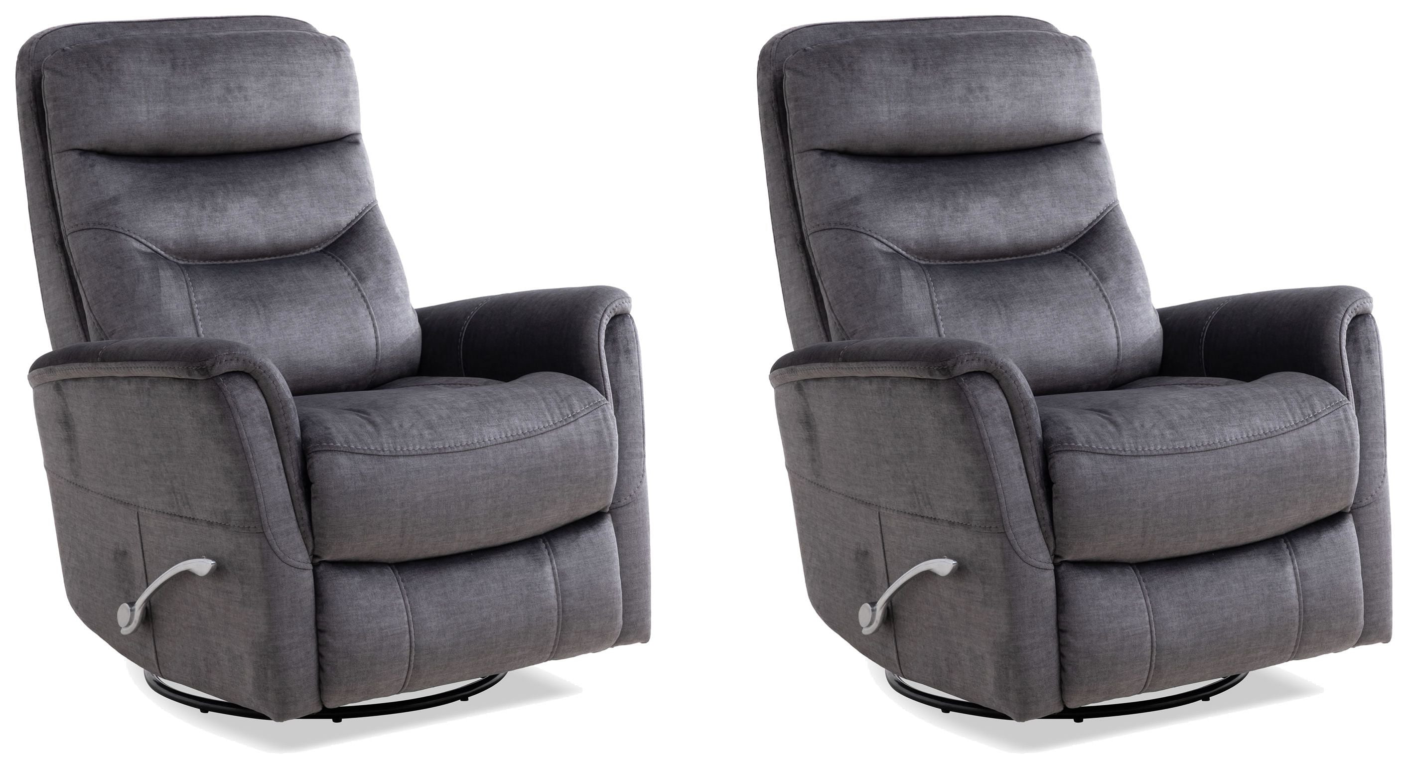 Parker Living Gemini - Capri Charcoal Swivel Glider Recliner Two Pack