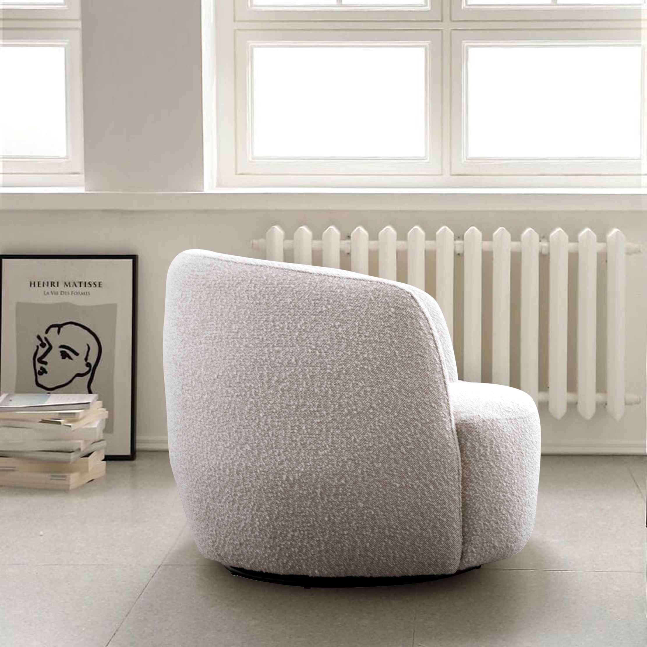 Parker Living Carina - Bloke Cotton Swivel Barrel Chair