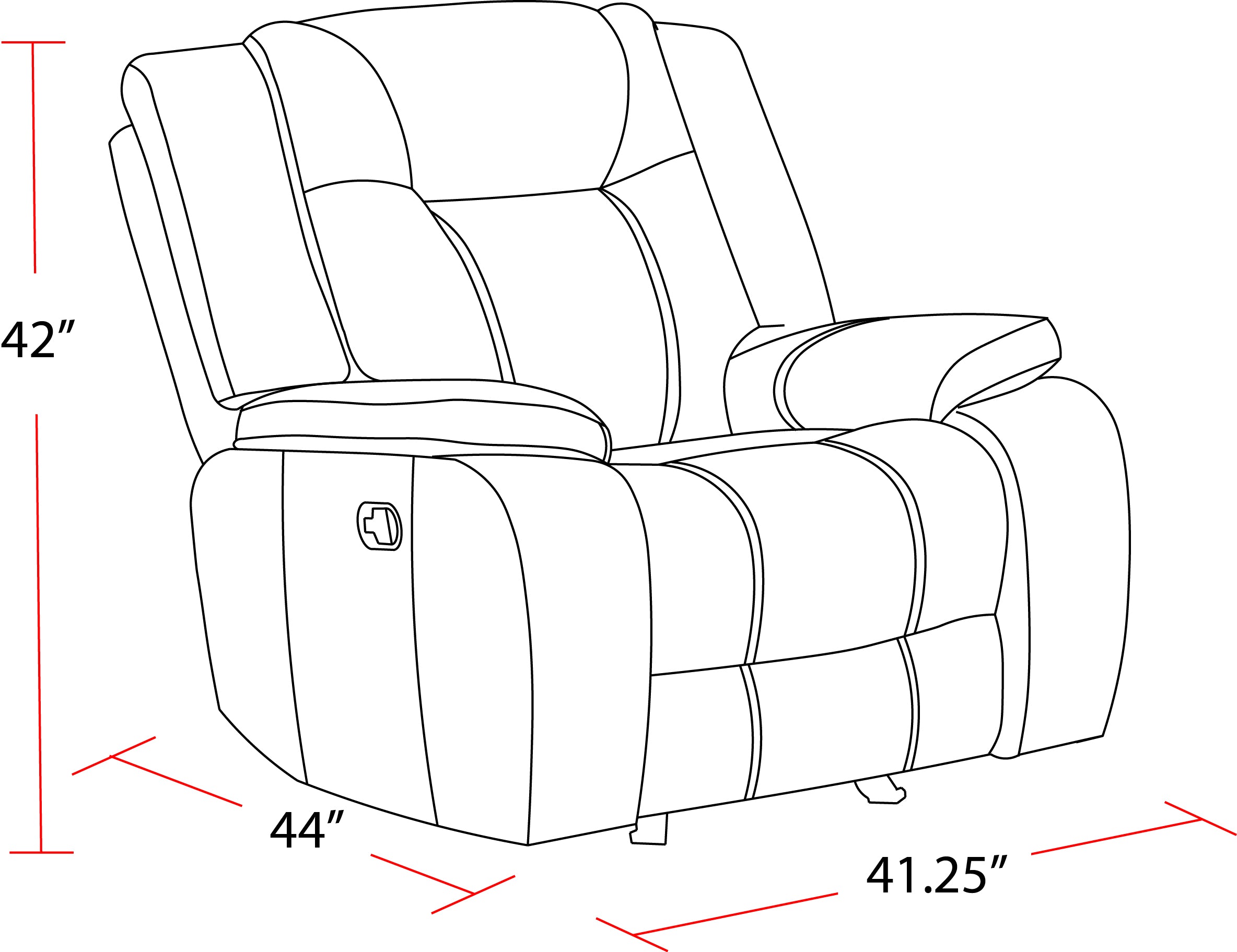 Parker Living Blake - Desert Taupe Glider Recliner