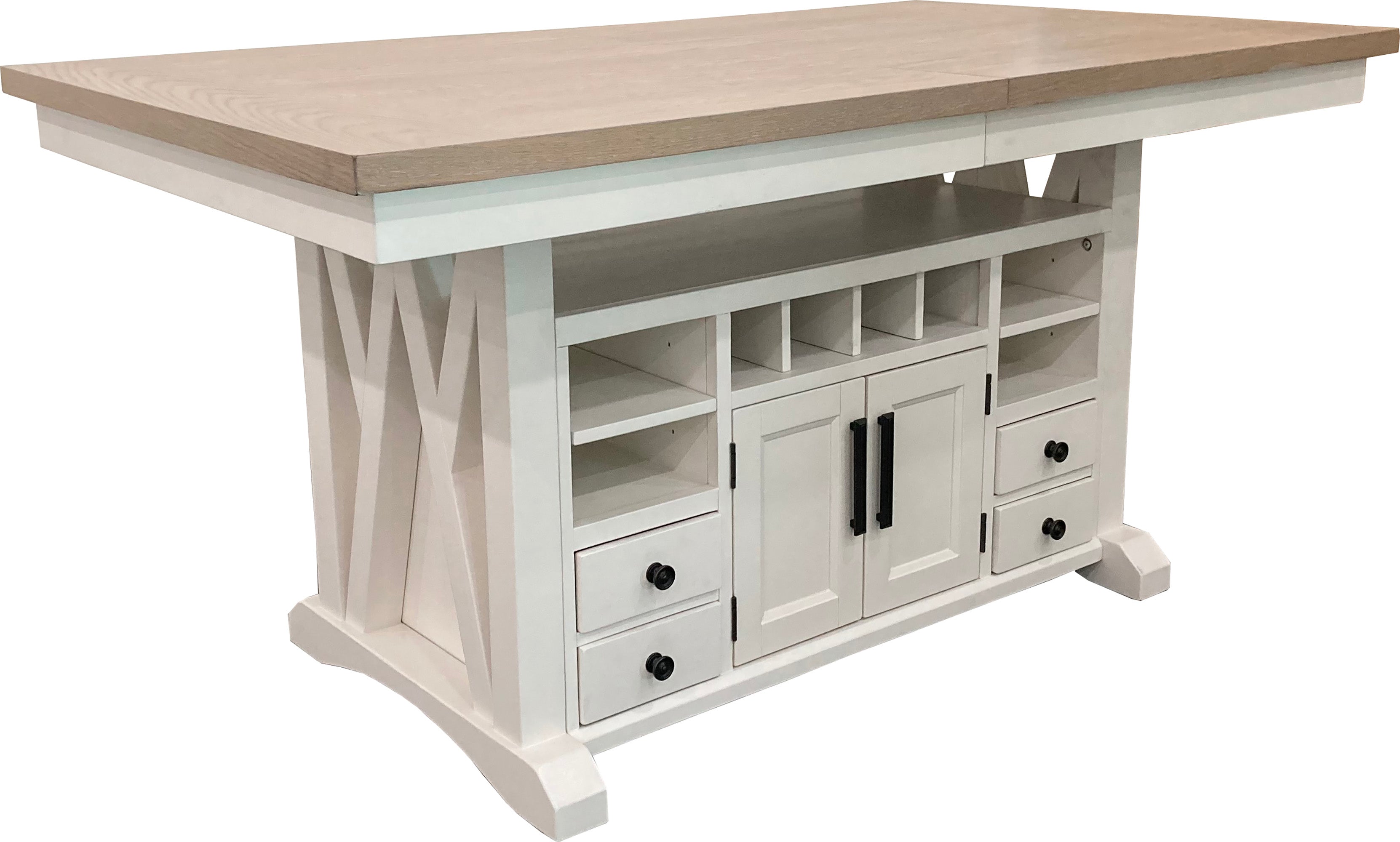 Parker House Americana Modern Dining 72 In. Island Counter-Height Extendable Dining Table