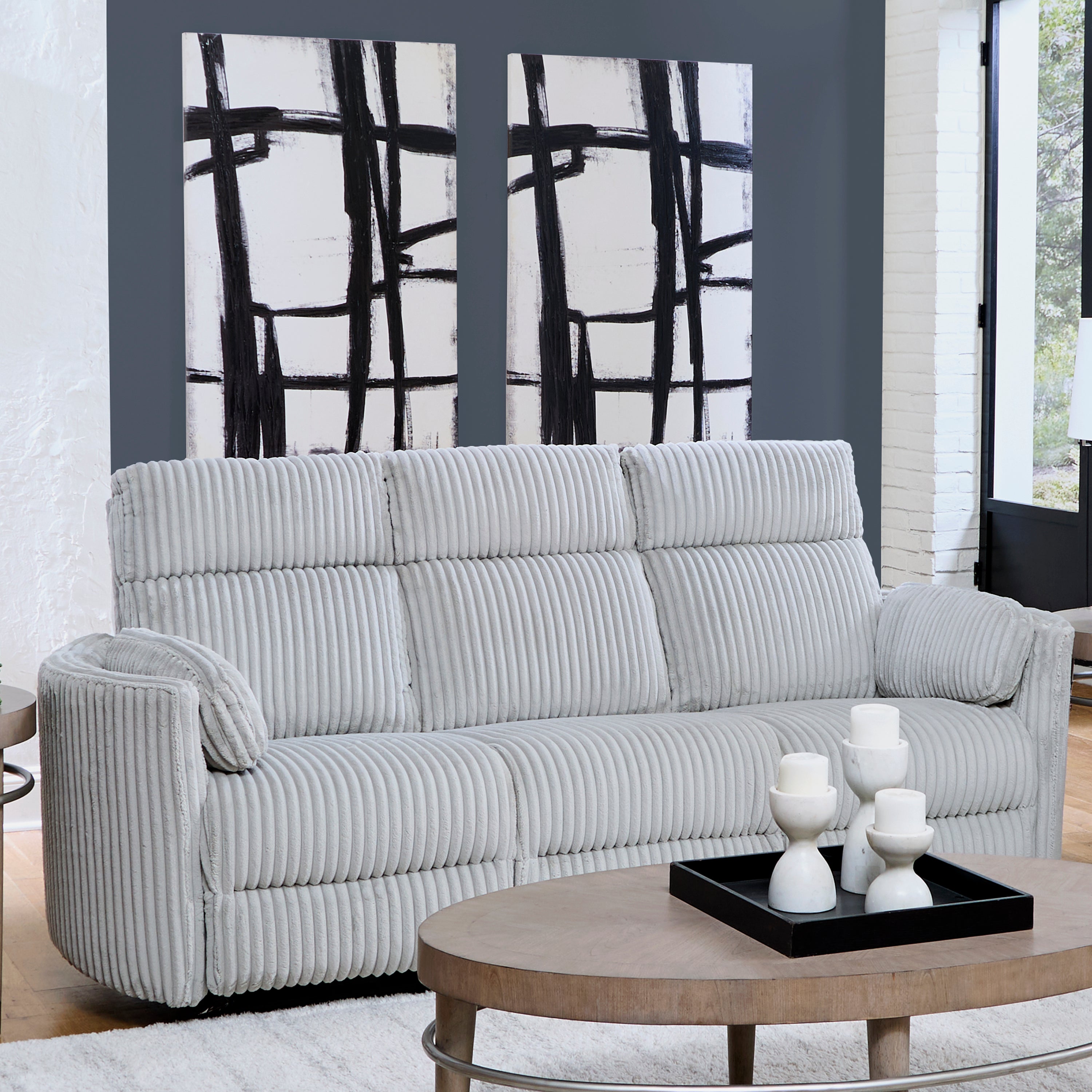 Parker Living Radius - Mega Grey Power Reclining Sofa and Recliner
