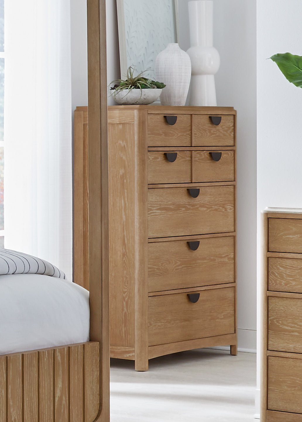 Parker House Escape - Bedroom Queen Poster Bed 2 Nightstands Dresser with Mirror and Chest