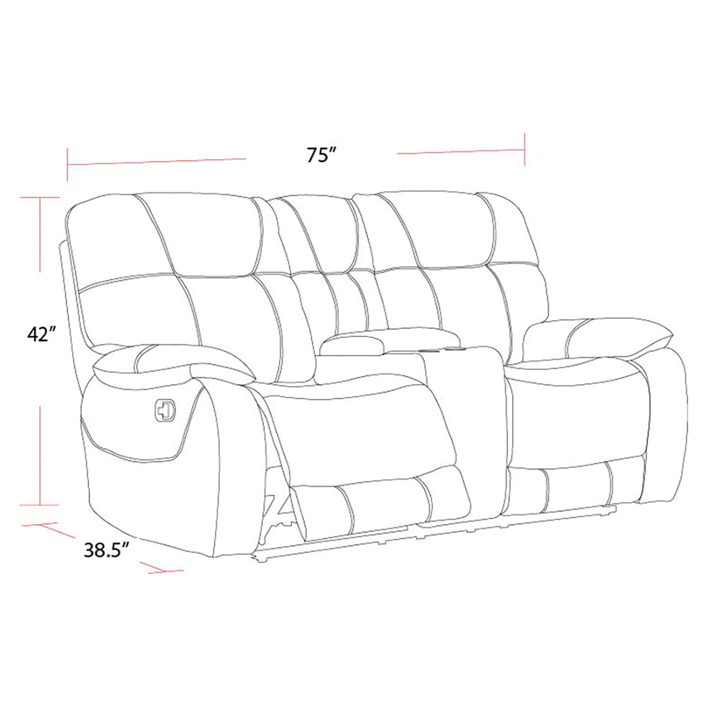 Parker Living Cooper - Shadow Natural Reclining Console Loveseat