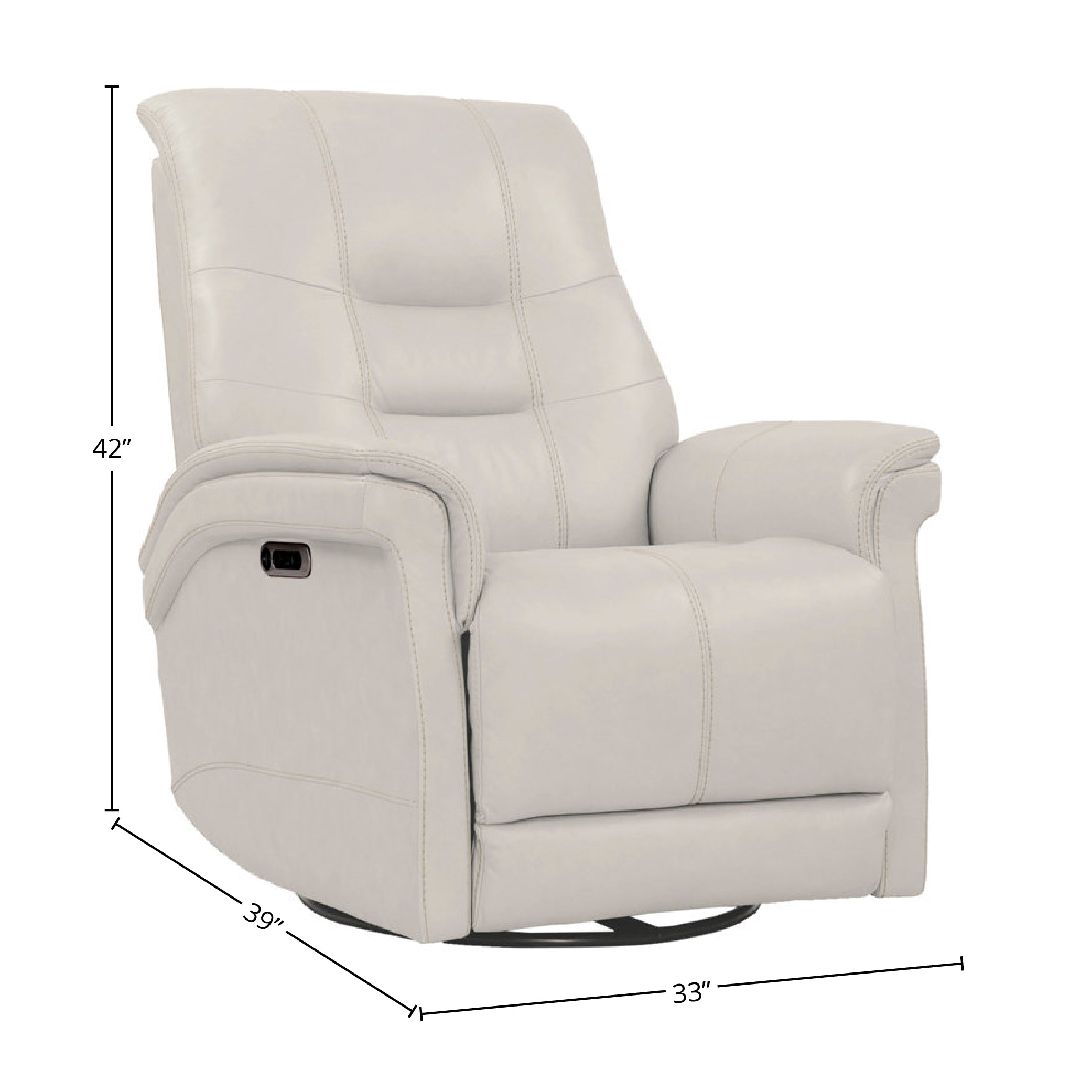 Parker Living Carnegie - Verona Ivory - Powered By Freemotion Cordless Power Swivel Glider Recliner