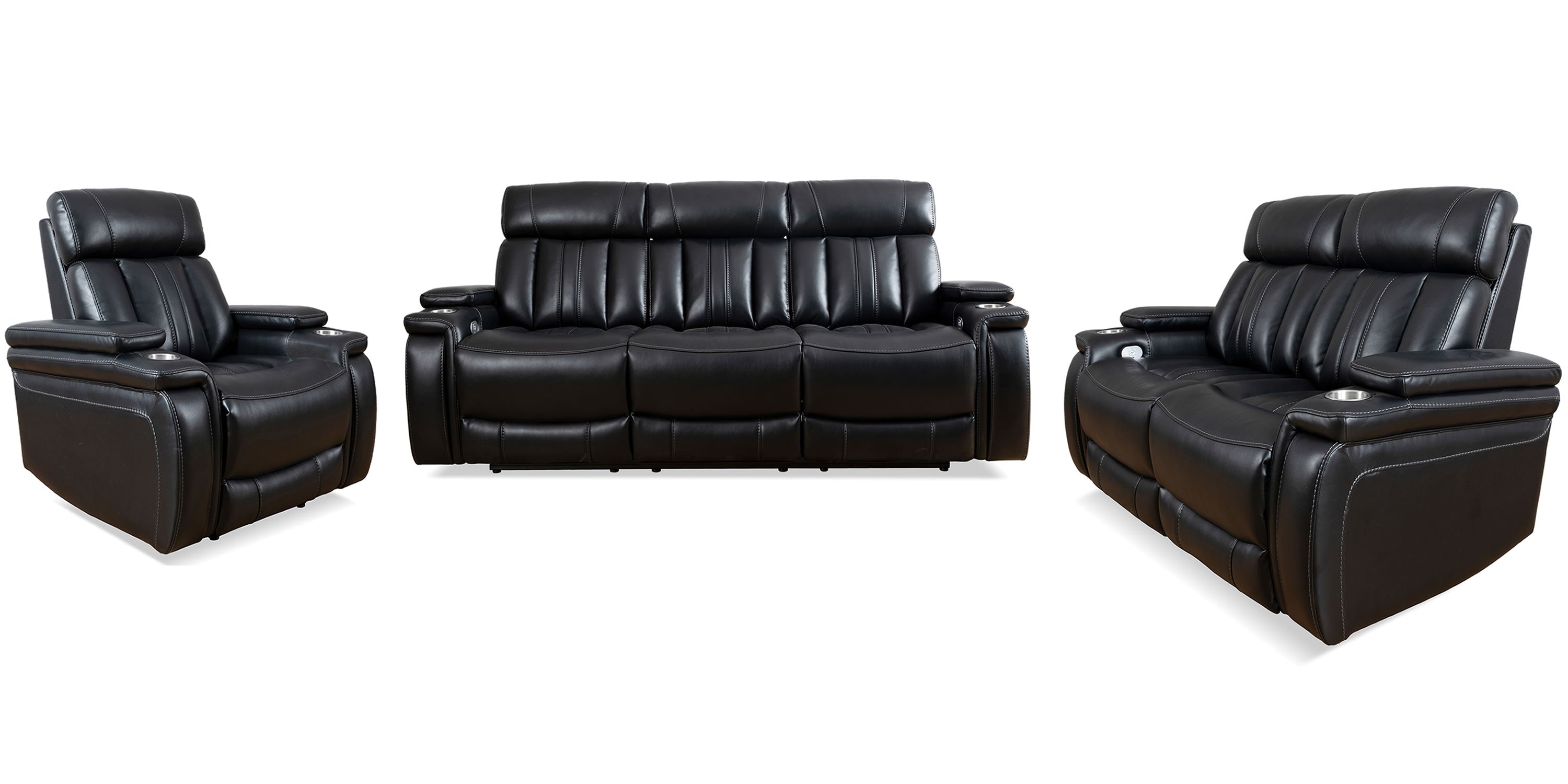 Parker Living Royce - Midnight Power Reclining Sofa Loveseat and Recliner