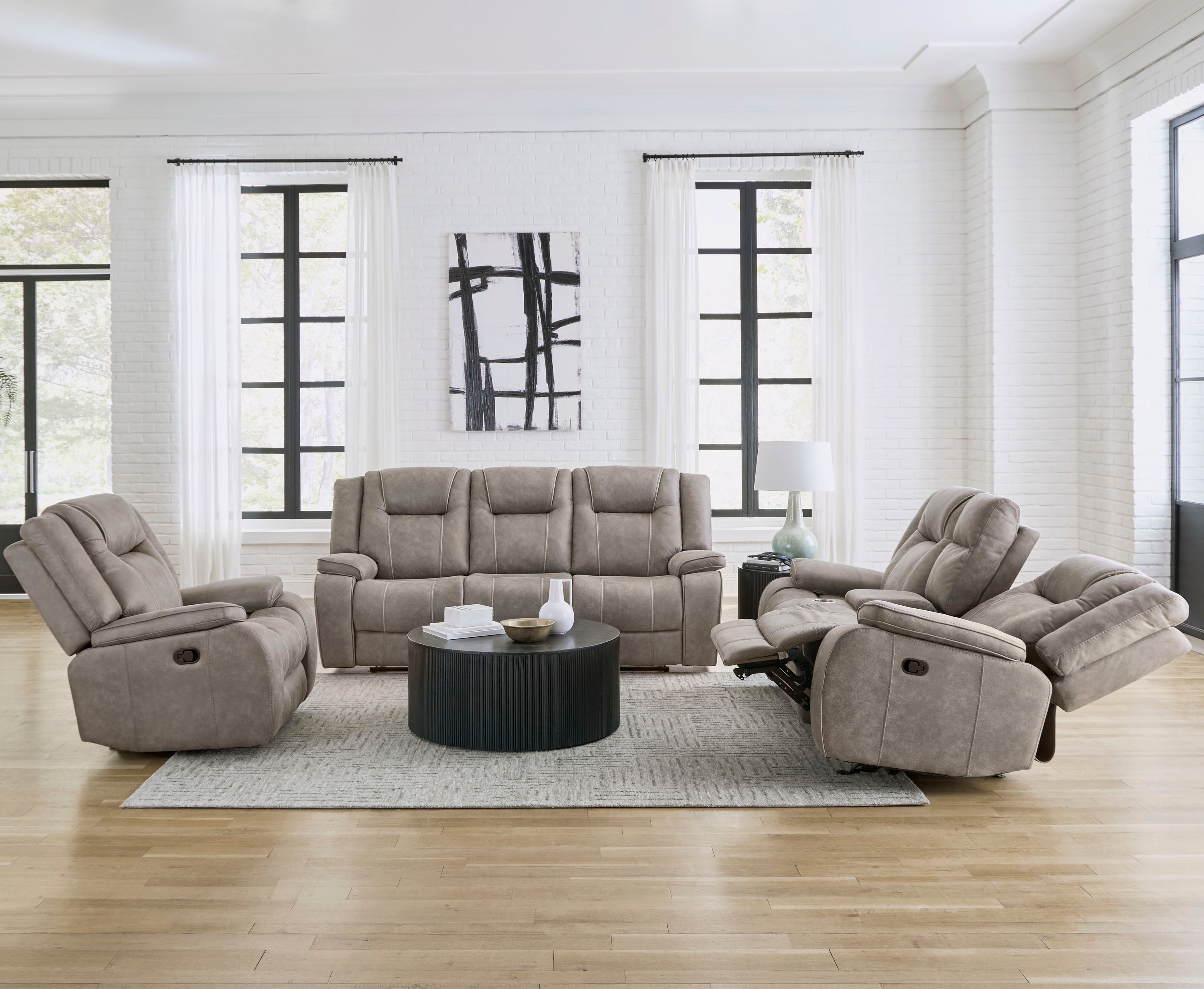 Parker Living Blake - Desert Taupe Manual Reclining Sofa Loveseat and Recliner