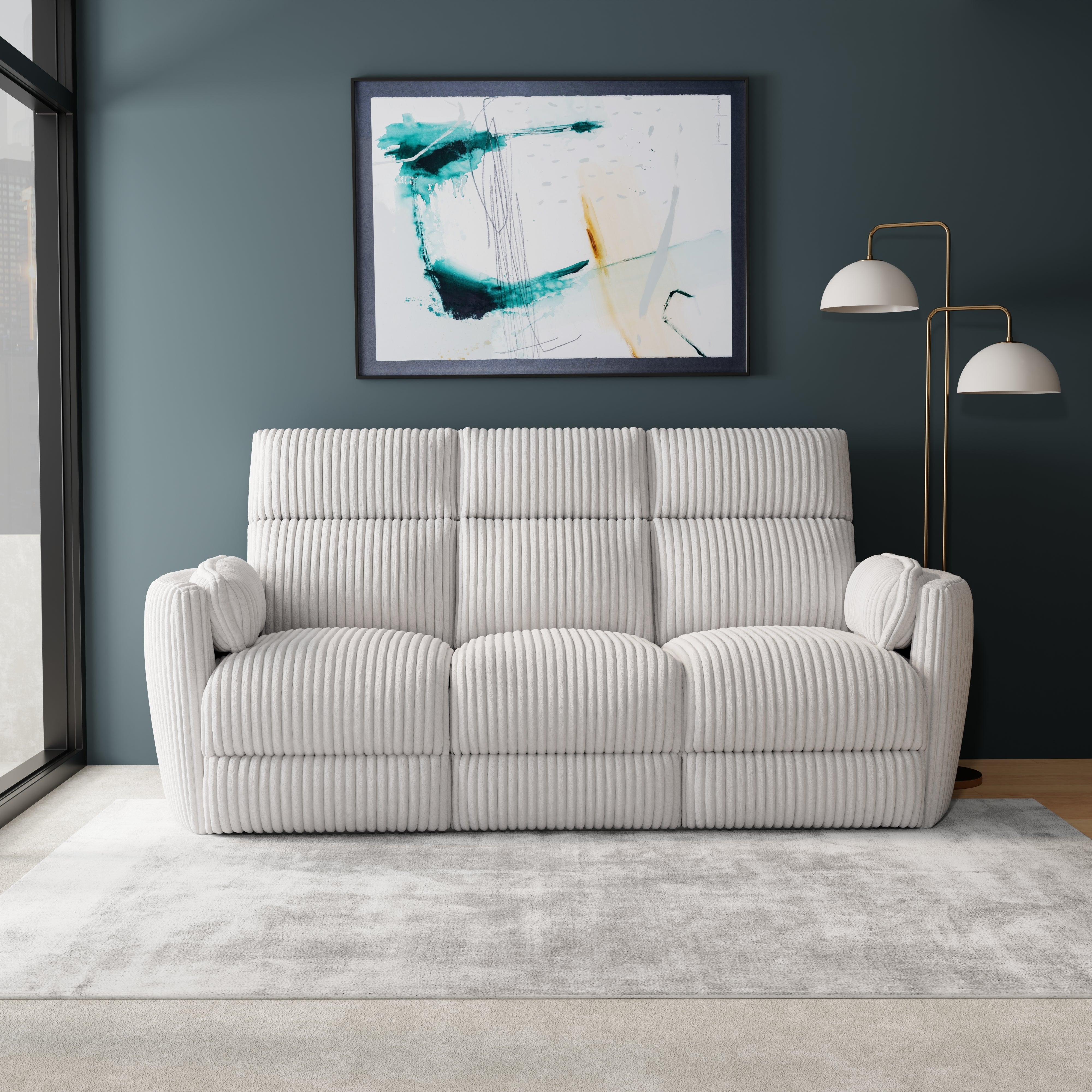 Parker Living Radius - Mega Ivory Power Reclining Sofa Loveseat and Recliner