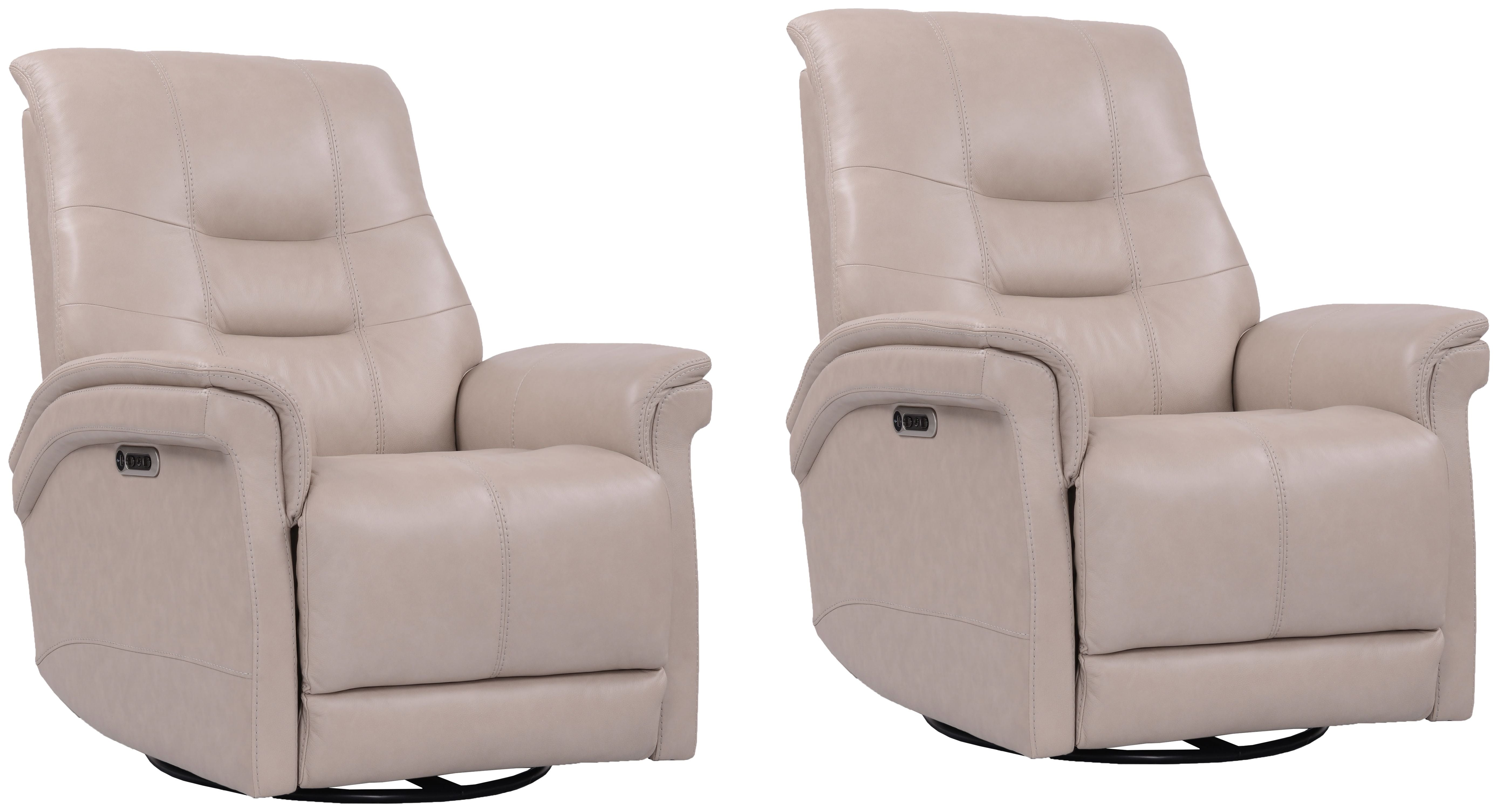 Parker Living Carnegie - Verona Linen - Powered By Freemotion Cordless Power Swivel Glider Recliner Two Pack