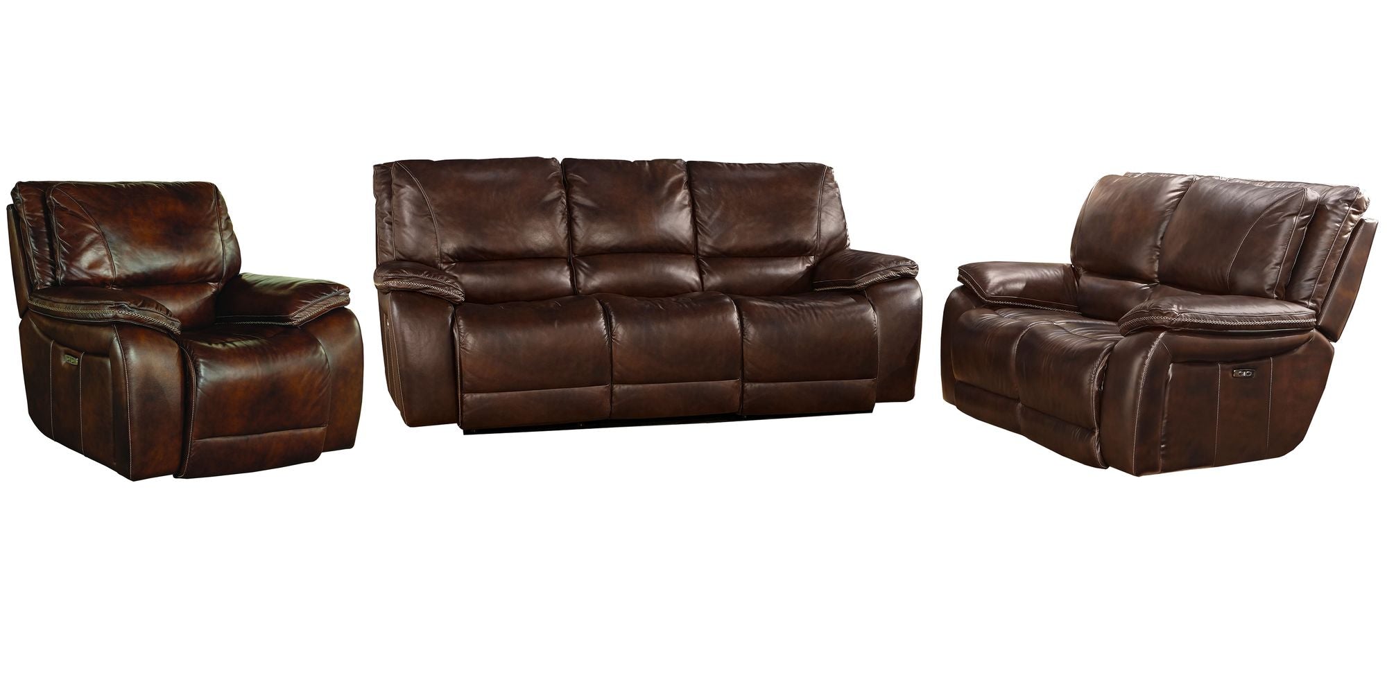 Parker Living Vail - Burnt Sienna Power Reclining Sofa Loveseat and Recliner