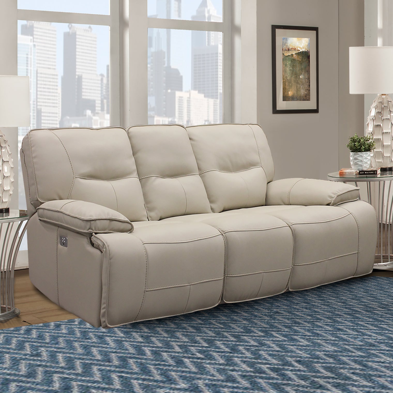 Parker Living Spartacus - Oyster Power Reclining Sofa and Loveseat