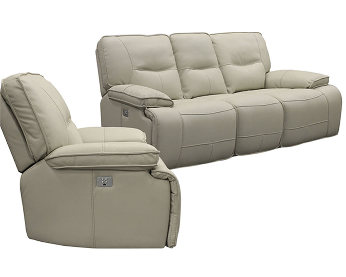 Parker Living Spartacus - Oyster Power Reclining Sofa and Recliner