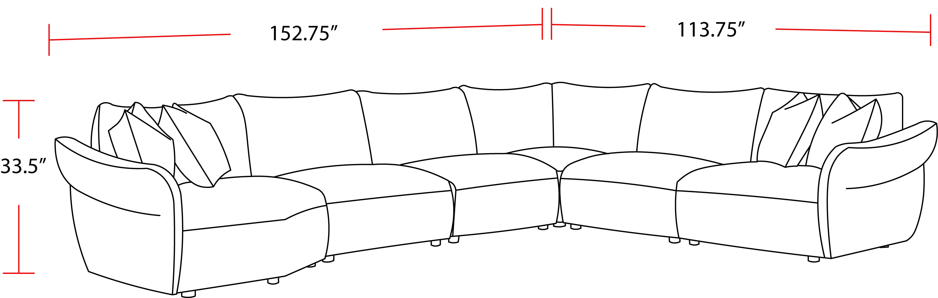 Parker Living Playful - Canes Cobblestone 6 Piece Modular Sectional