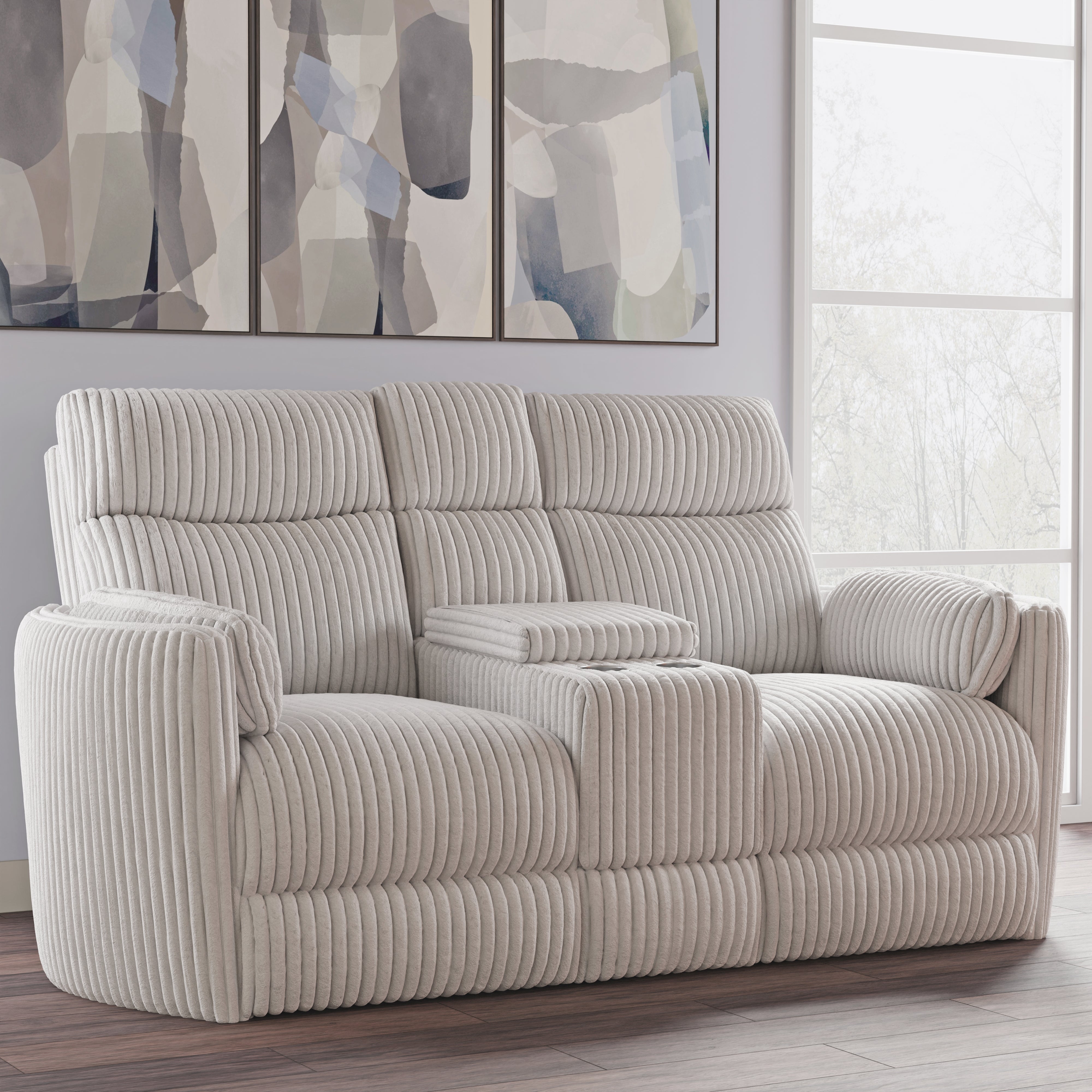 Parker Living Radius - Mega Ivory Power Glider Reclining Console Loveseat