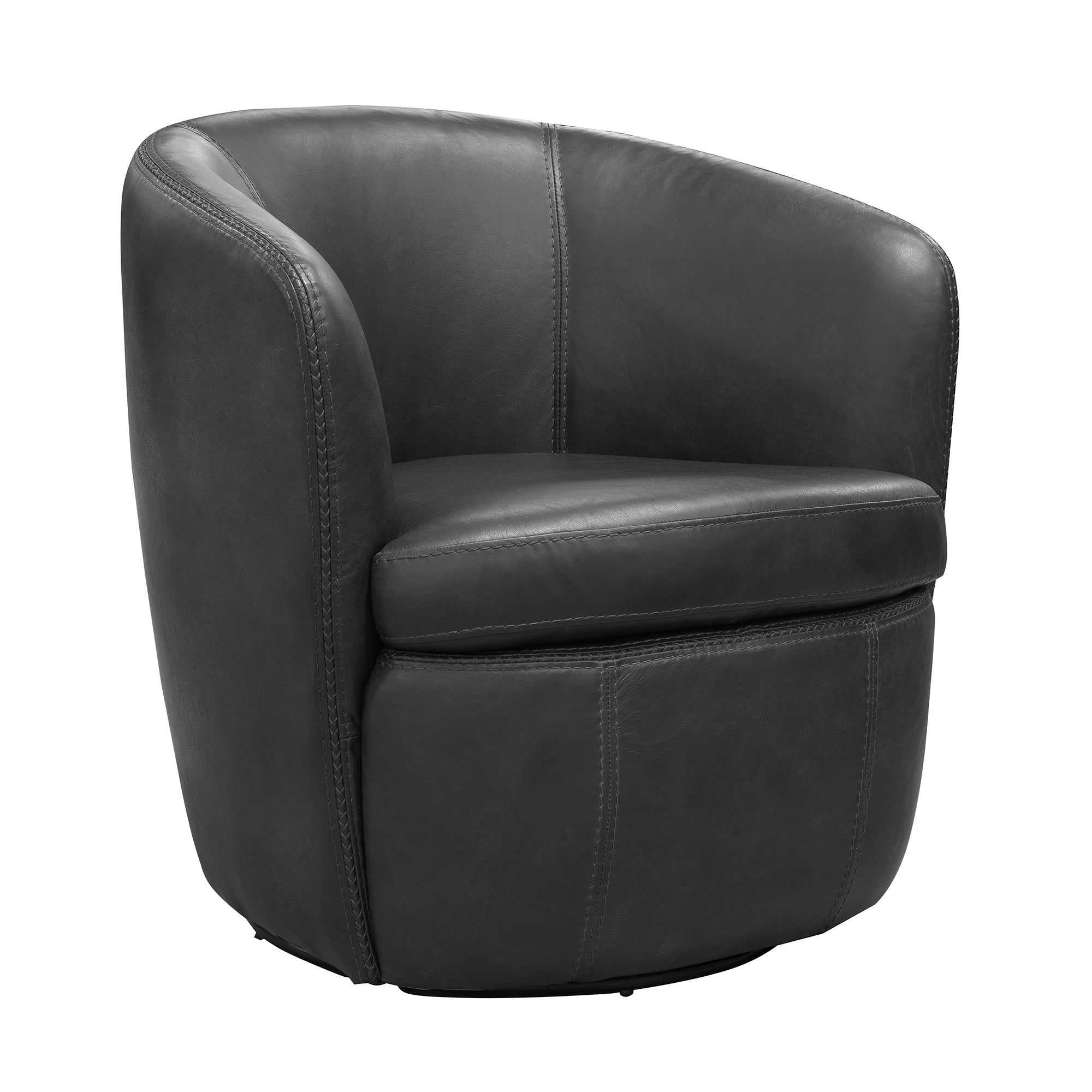 Parker Living Barolo - Vintage Slate 100% Italian Leather Swivel Club Chair Two Pack