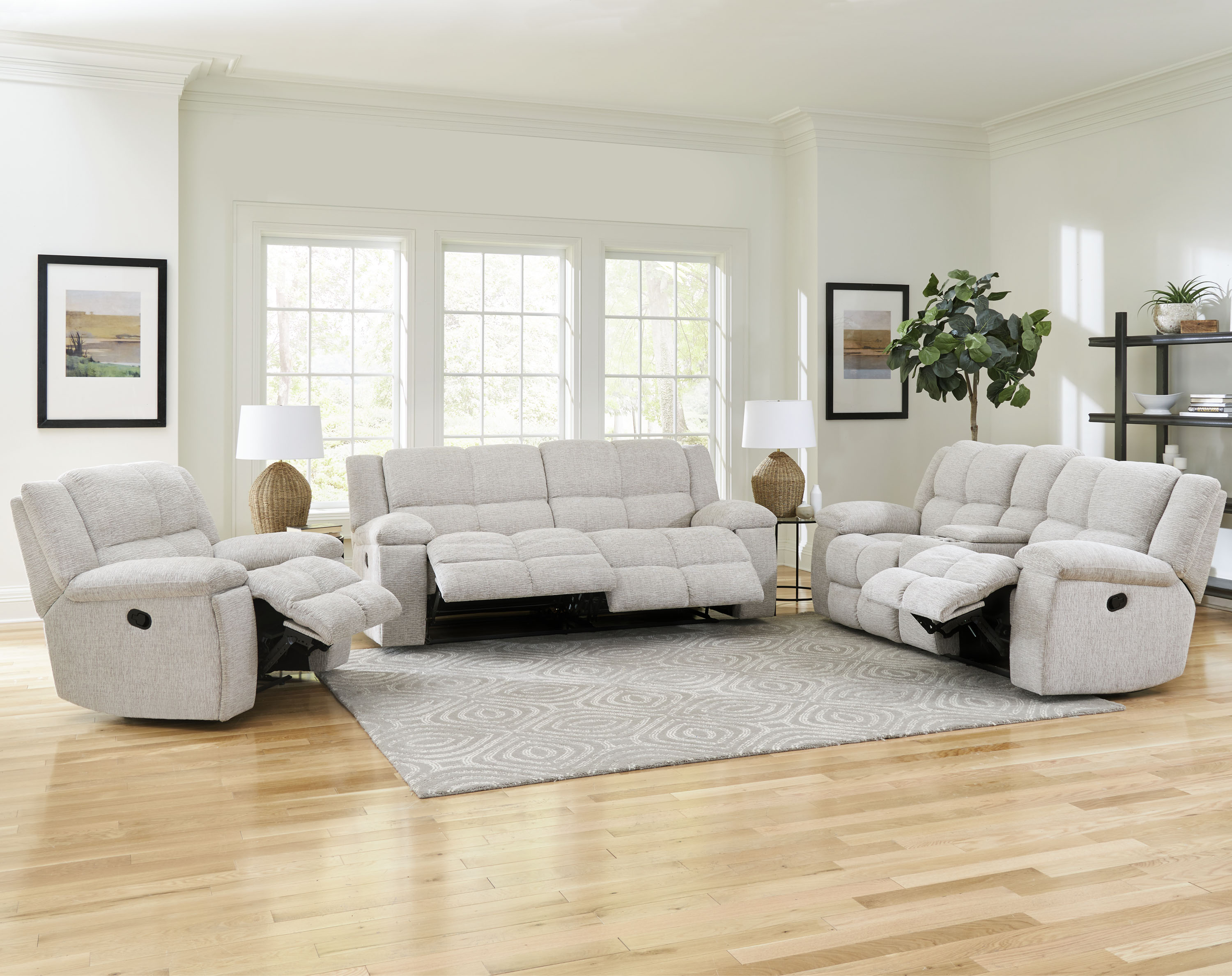 Parker Living Buster - Opal Taupe Manual Reclining Sofa