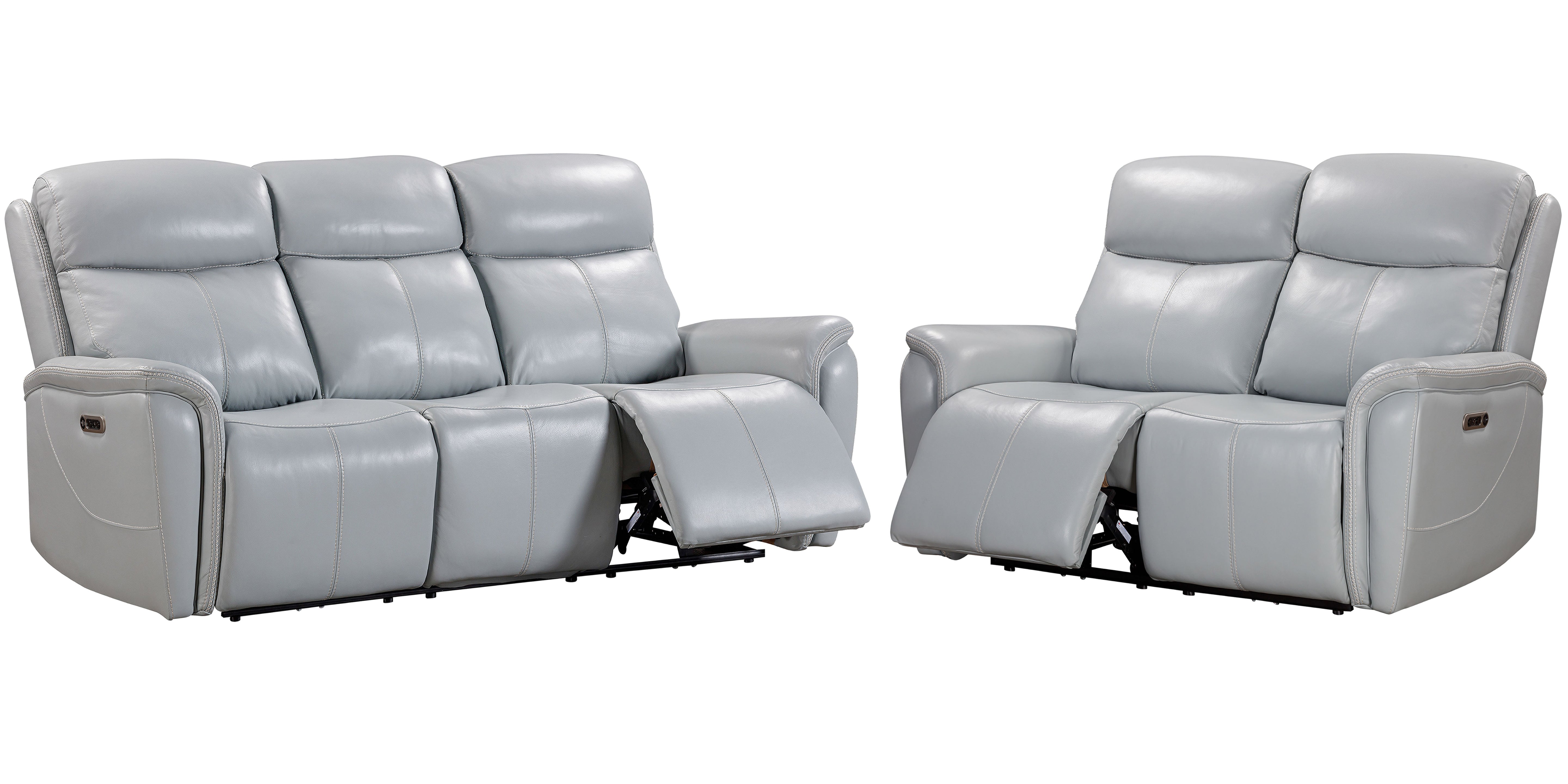 Parker Living Cascade - Seamist Grey Power Reclining Sofa and Loveseat