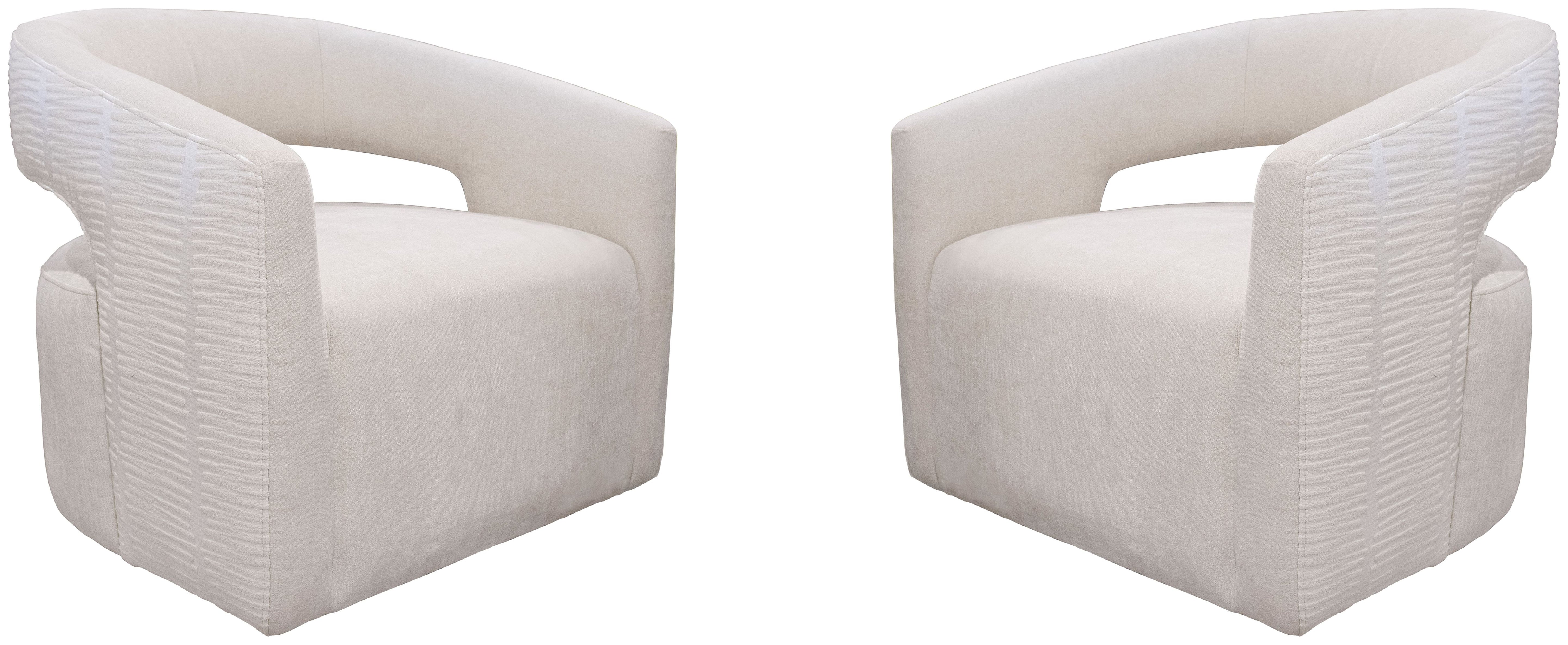 Parker Living Orbit - Elise Natural Open Back Accent Chair Two Pack