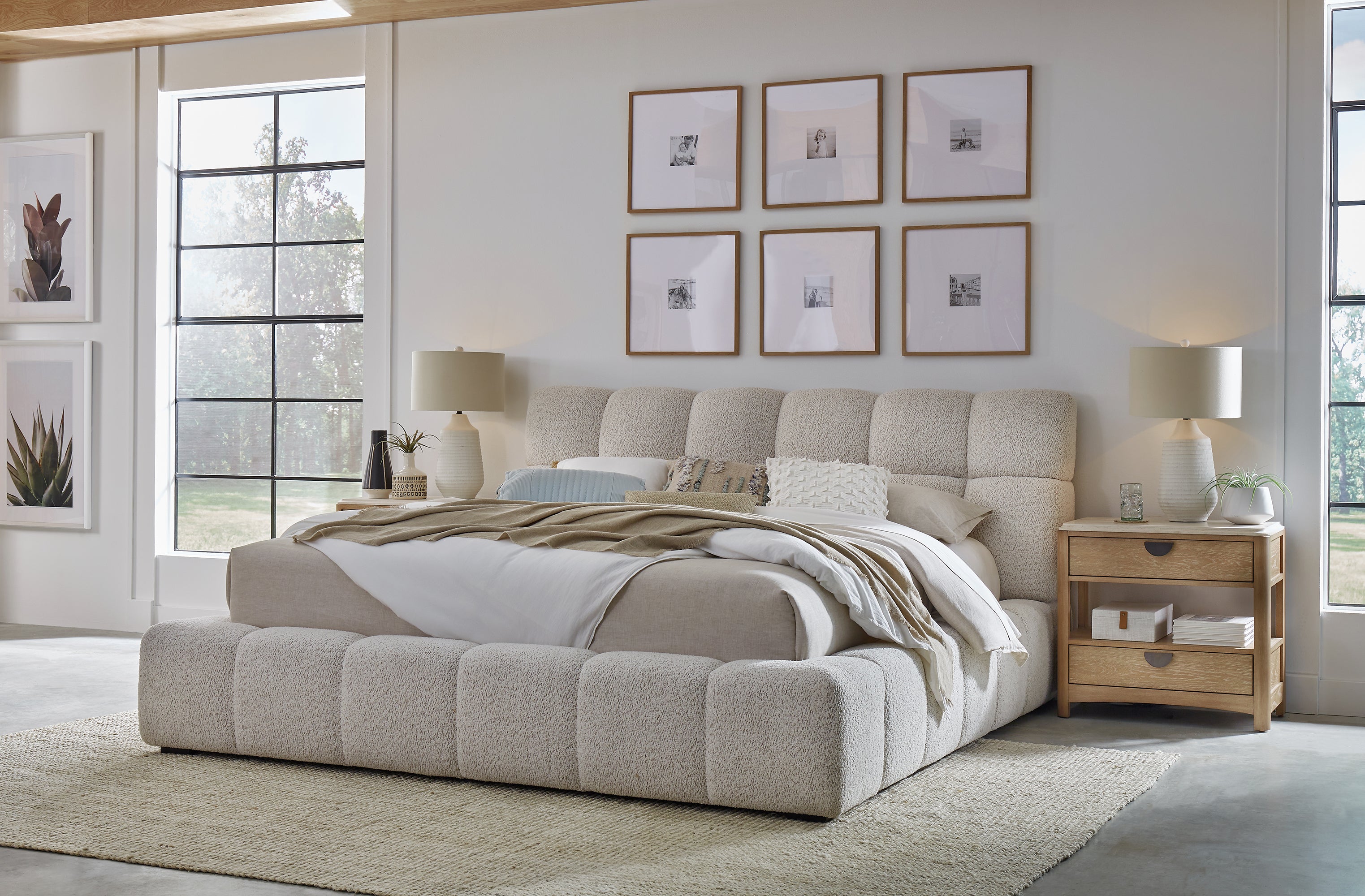 Parker Living Sleep Escape - Fluffy River Rock Queen Upholstered Bed