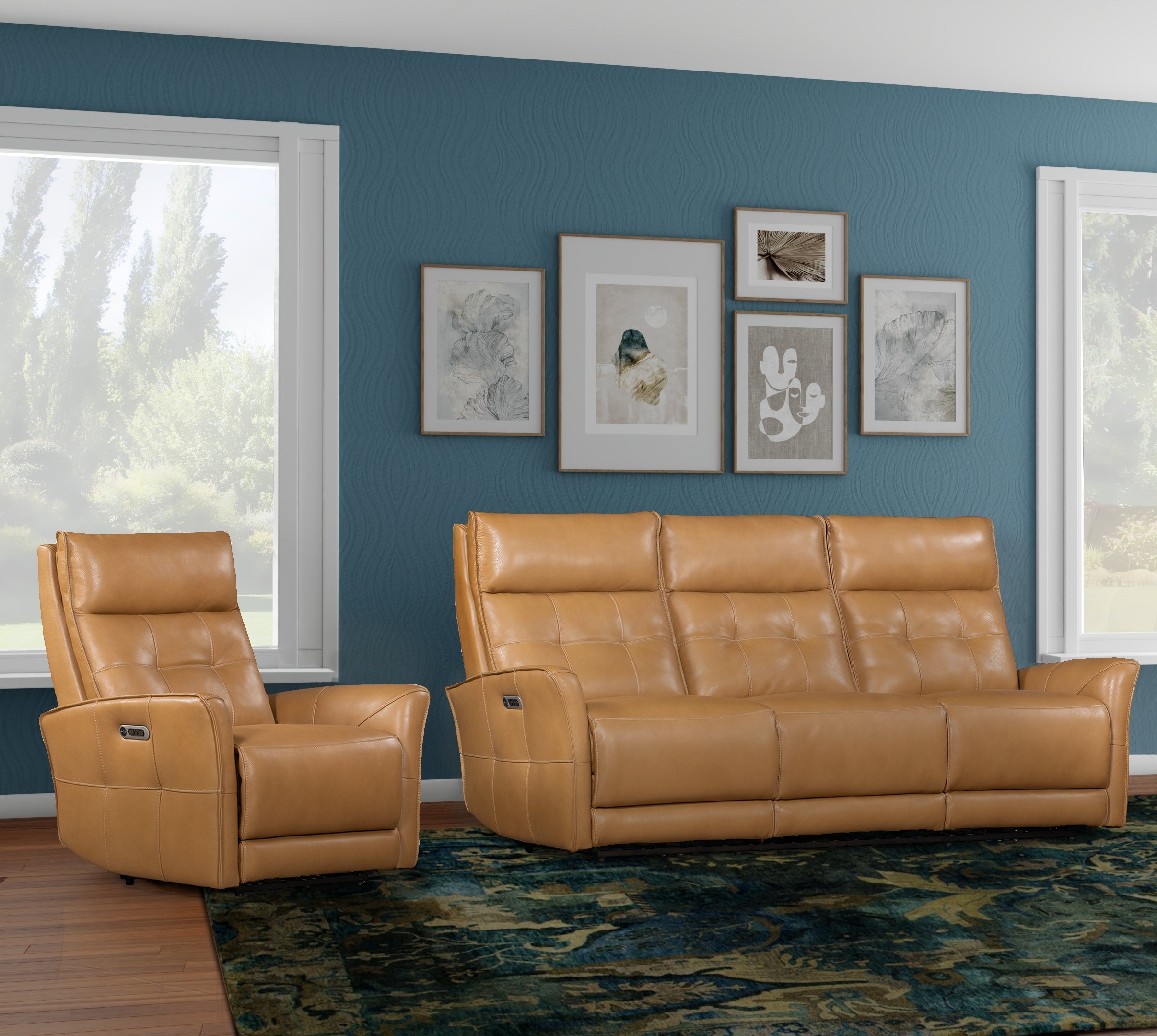Parker Living Gershwin - Lucca Butterscotch Power Reclining Sofa and Recliner