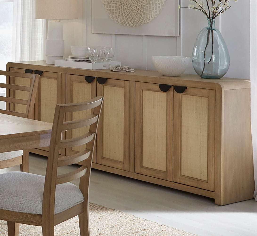 Parker House Escape - Dining 84 In. Rectangular Extendable Table with Console & 8 Ladderback Chairs