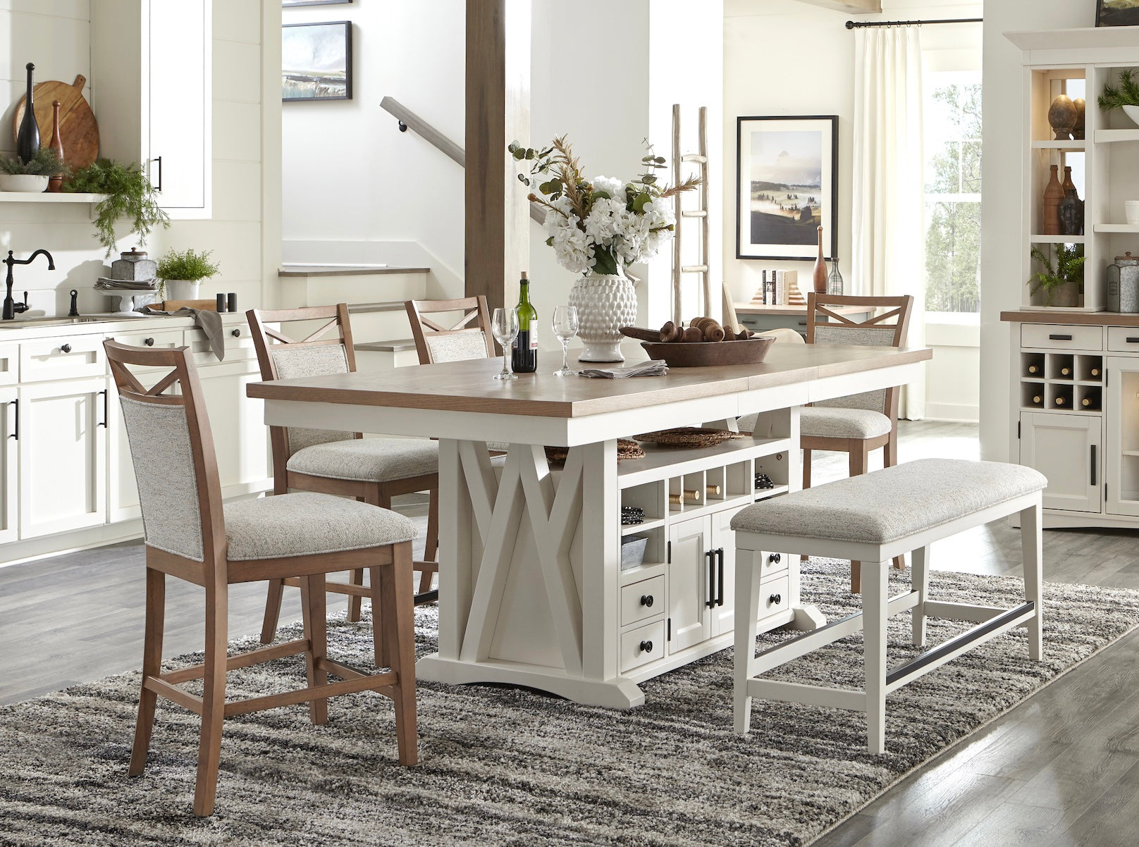 Parker House Americana Modern Dining Upholstered Counter Chair (2/CTN Sold in pairs)